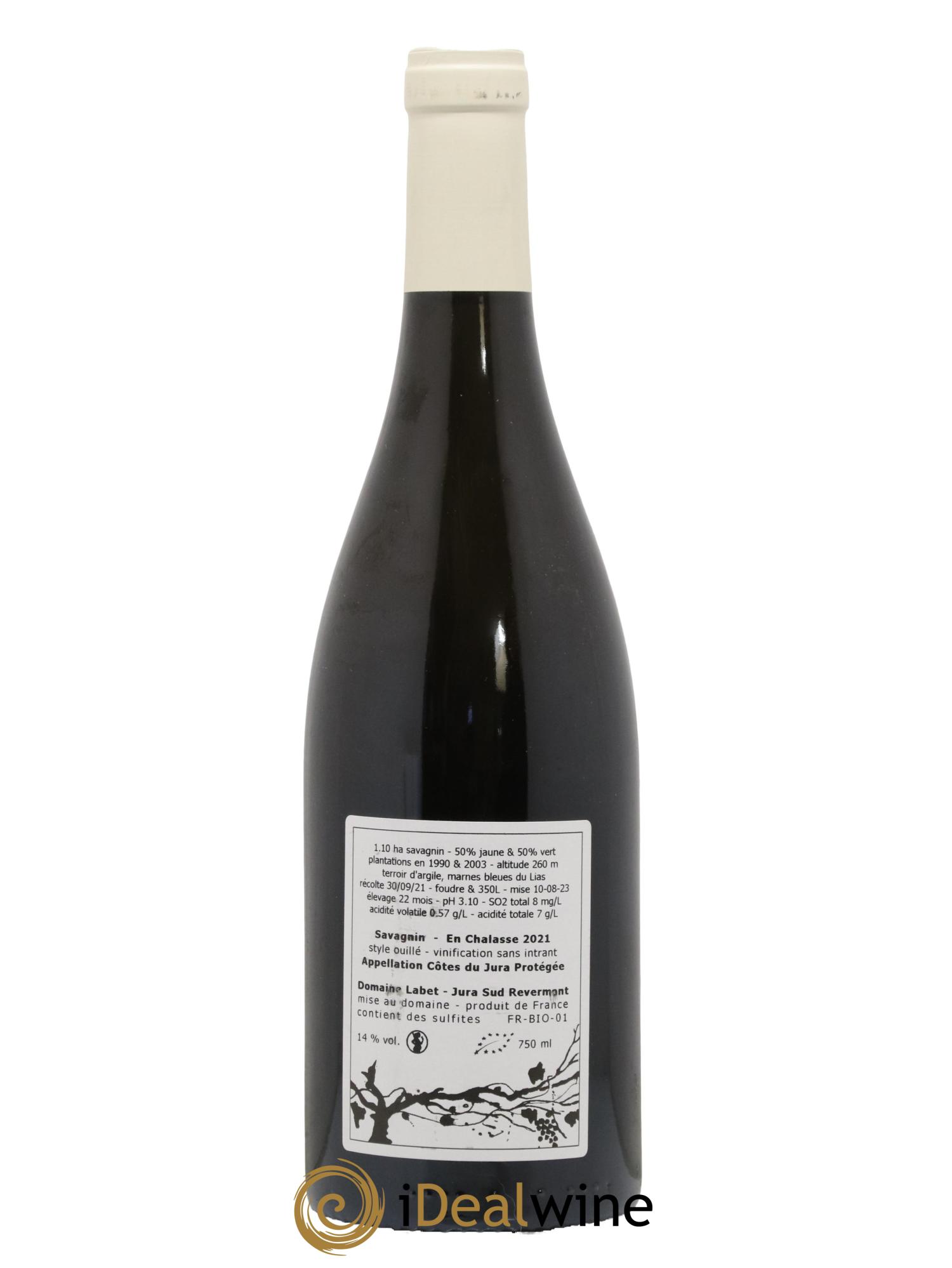 Côtes du Jura Savagnin En Chalasse  Romain - Julien - Charline Labet 2021 - Lot de 1 bouteille - 1