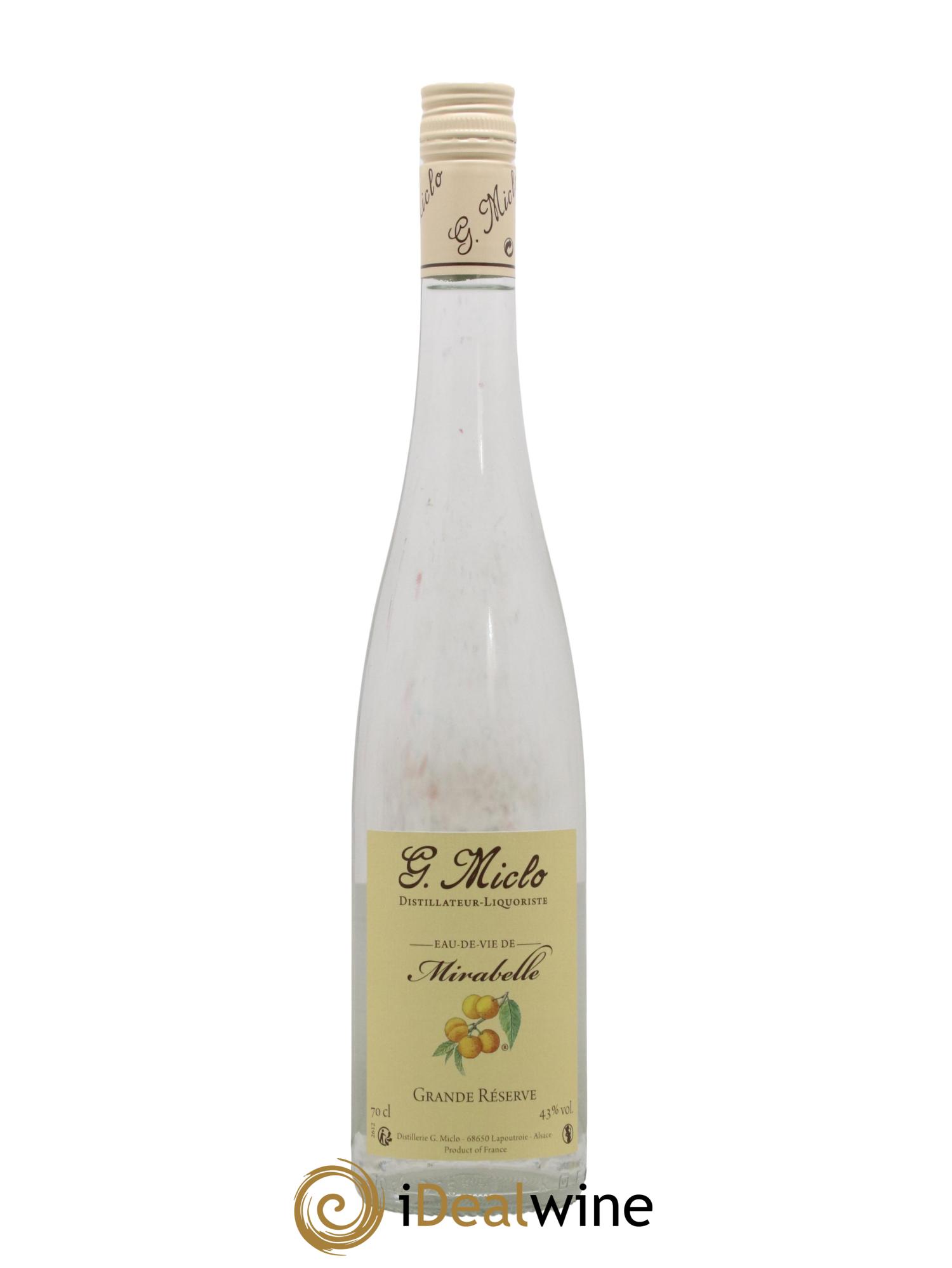 Alcools divers Mirabelle Distellerie Miclo - Lot de 1 bouteille - 0