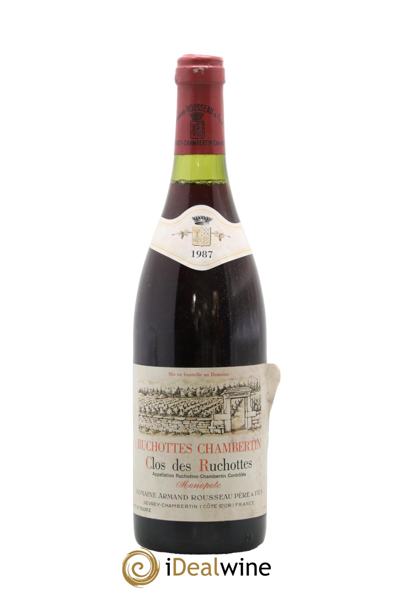 Ruchottes-Chambertin Grand Cru Clos des Ruchottes Armand Rousseau (Domaine) 1987 - Lot of 1 bottle - 0