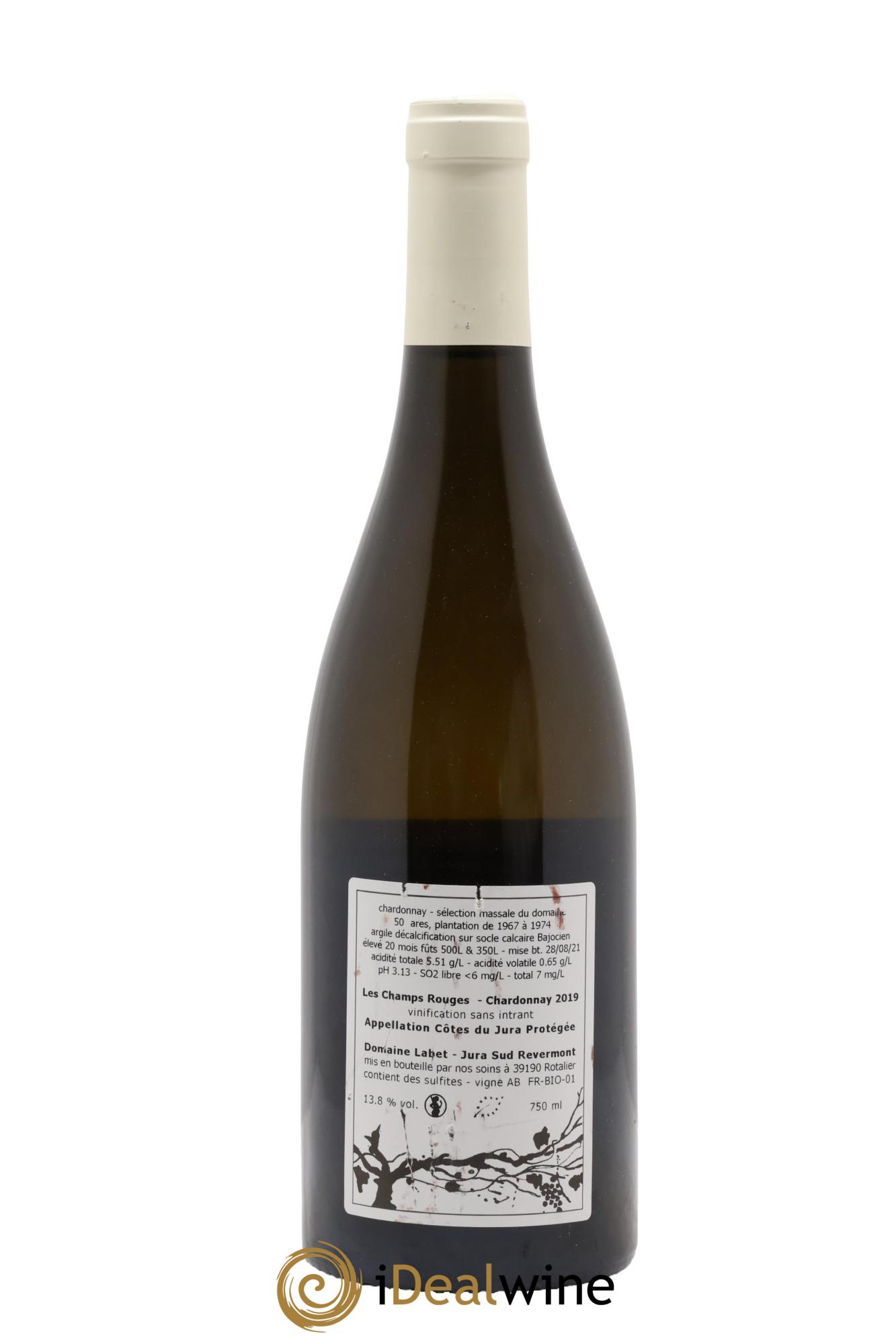 Côtes du Jura Chardonnay Les Champs Rouges Romain - Julien - Charline Labet 2019 - Lotto di 1 bottiglia - 1