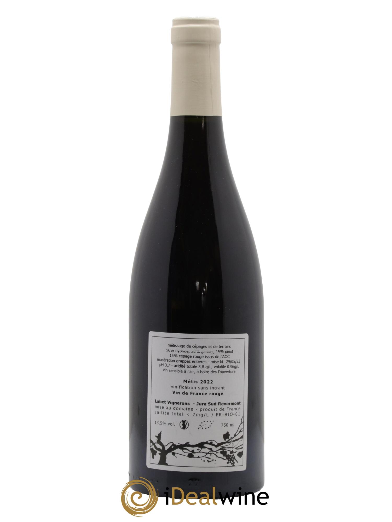Vin de France Métis Romain - Julien - Charline Labet 2022 - Lot de 1 bouteille - 1