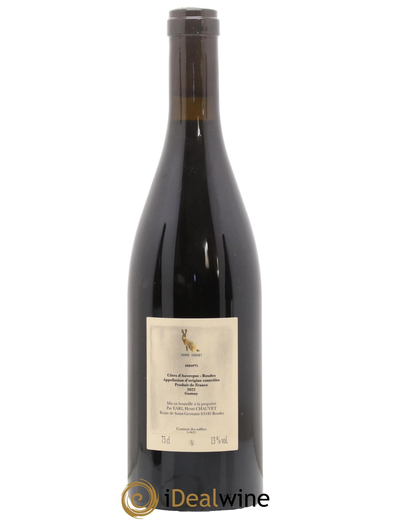 Côtes d'Auvergne Abrupts Henri Chauvet 2022 - Lot de 1 bouteille - 1