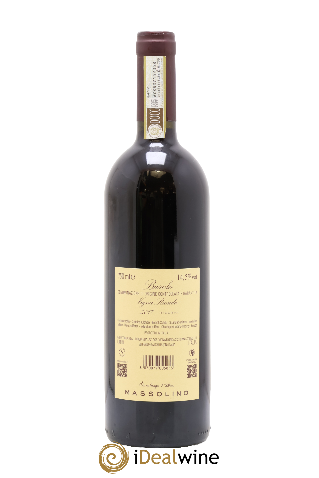 Barolo DOCG Vigna Rionda Massolino 2017 - Lote de 1 botella - 1