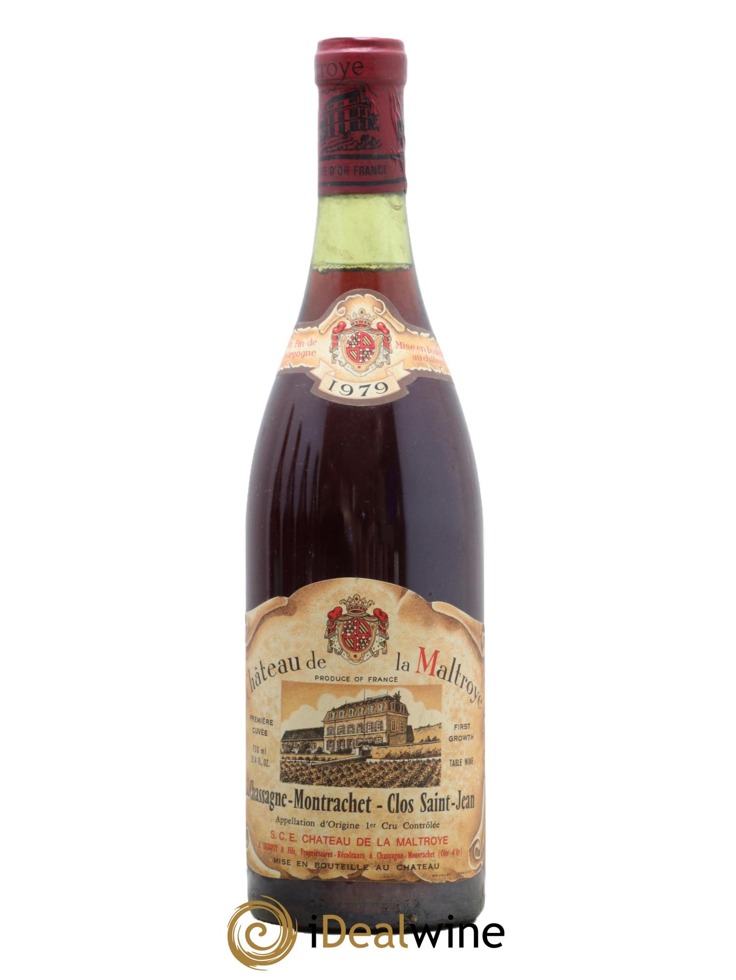 Chassagne-Montrachet 1er Cru Clos Saint-Jean Château de la Maltroye 1979 - Lot de 1 bouteille - 0