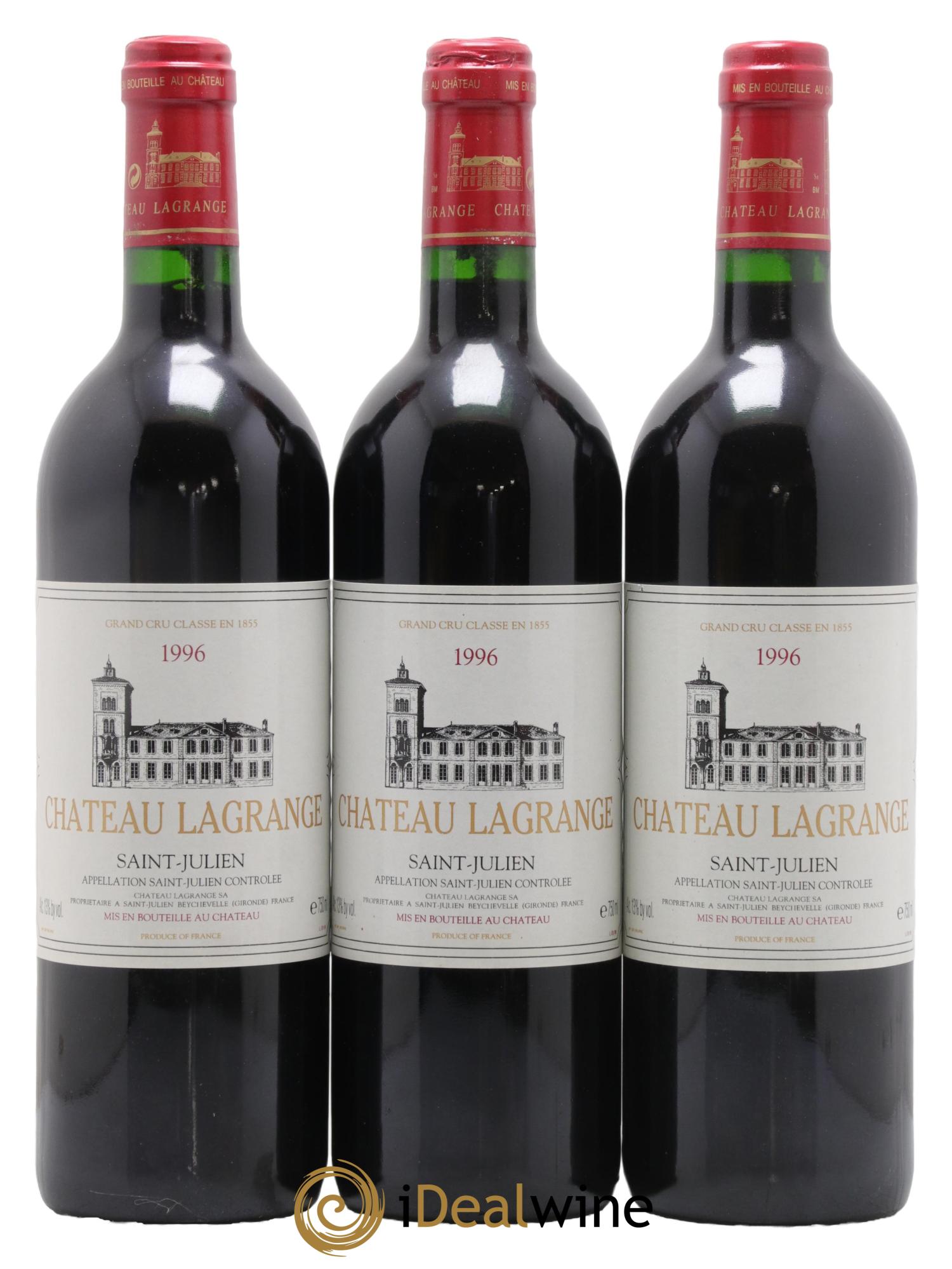 Château Lagrange 3ème Grand Cru Classé 1996 - Lot de 3 bouteilles - 0