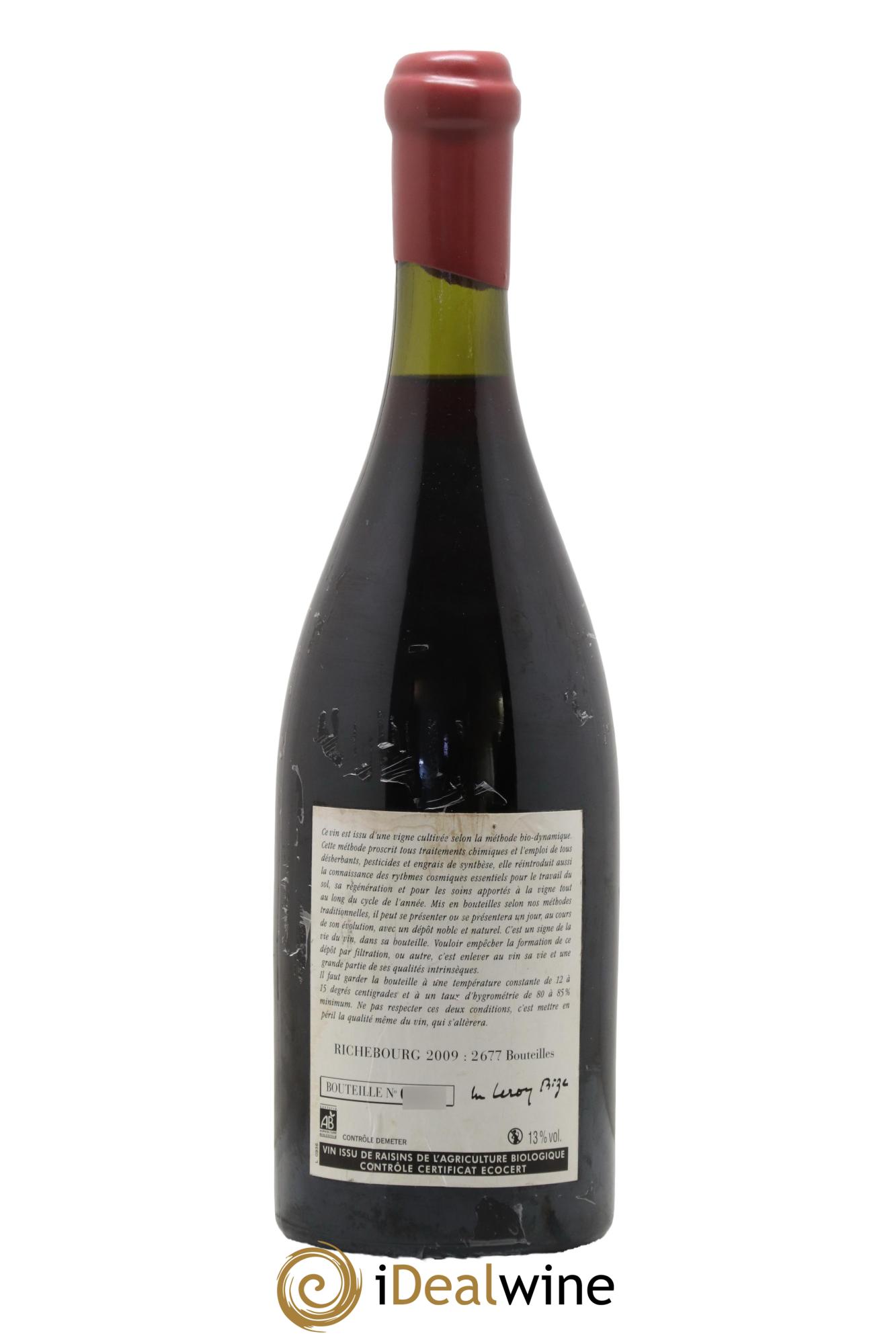 Richebourg Grand Cru Leroy (Domaine) 2009 - Lot de 1 bouteille - 1