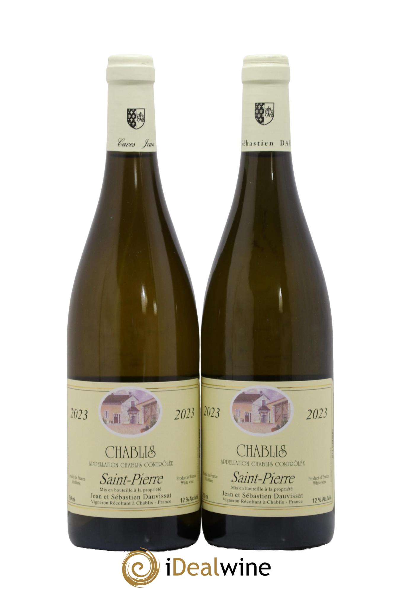 Chablis Saint-Pierre Jean et Sébastien Dauvissat 2023 - Lotto di 2 bottiglie - 0