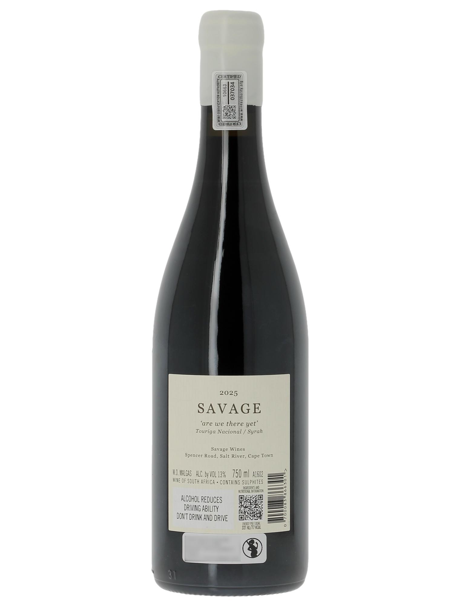 Western Cape Savage Are We There Yet  2025 - Posten von 1 Flasche - 1