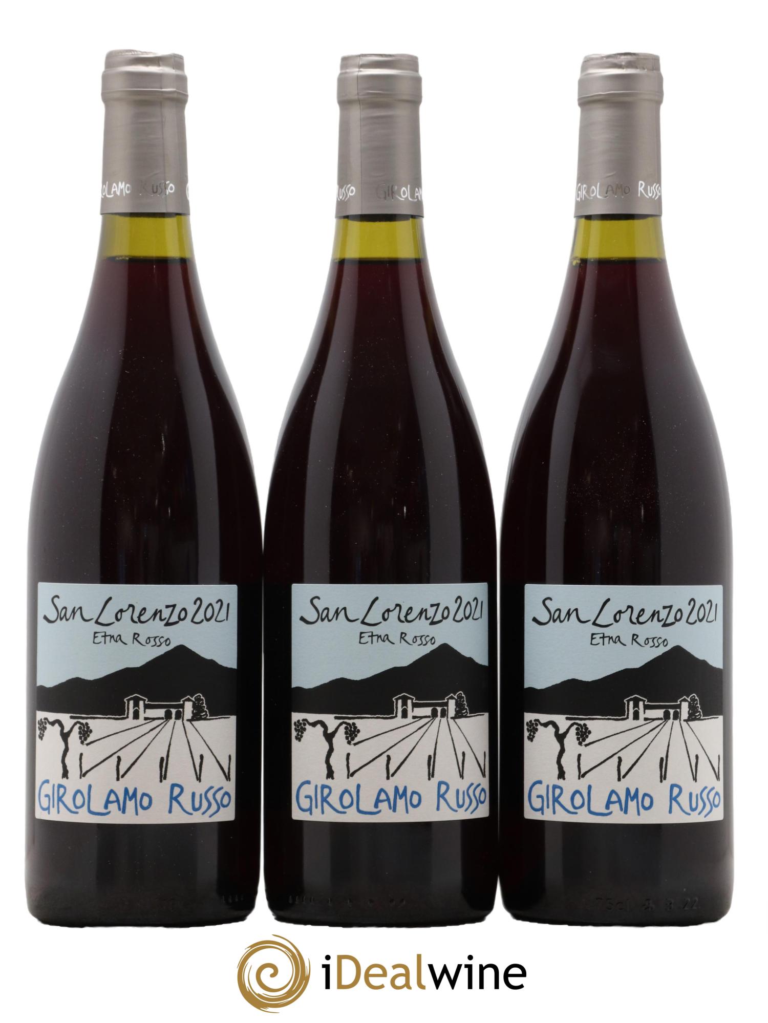 Italie Etna San Lorenzo Girolamo Russo 2021 - Lot de 3 bouteilles - 0