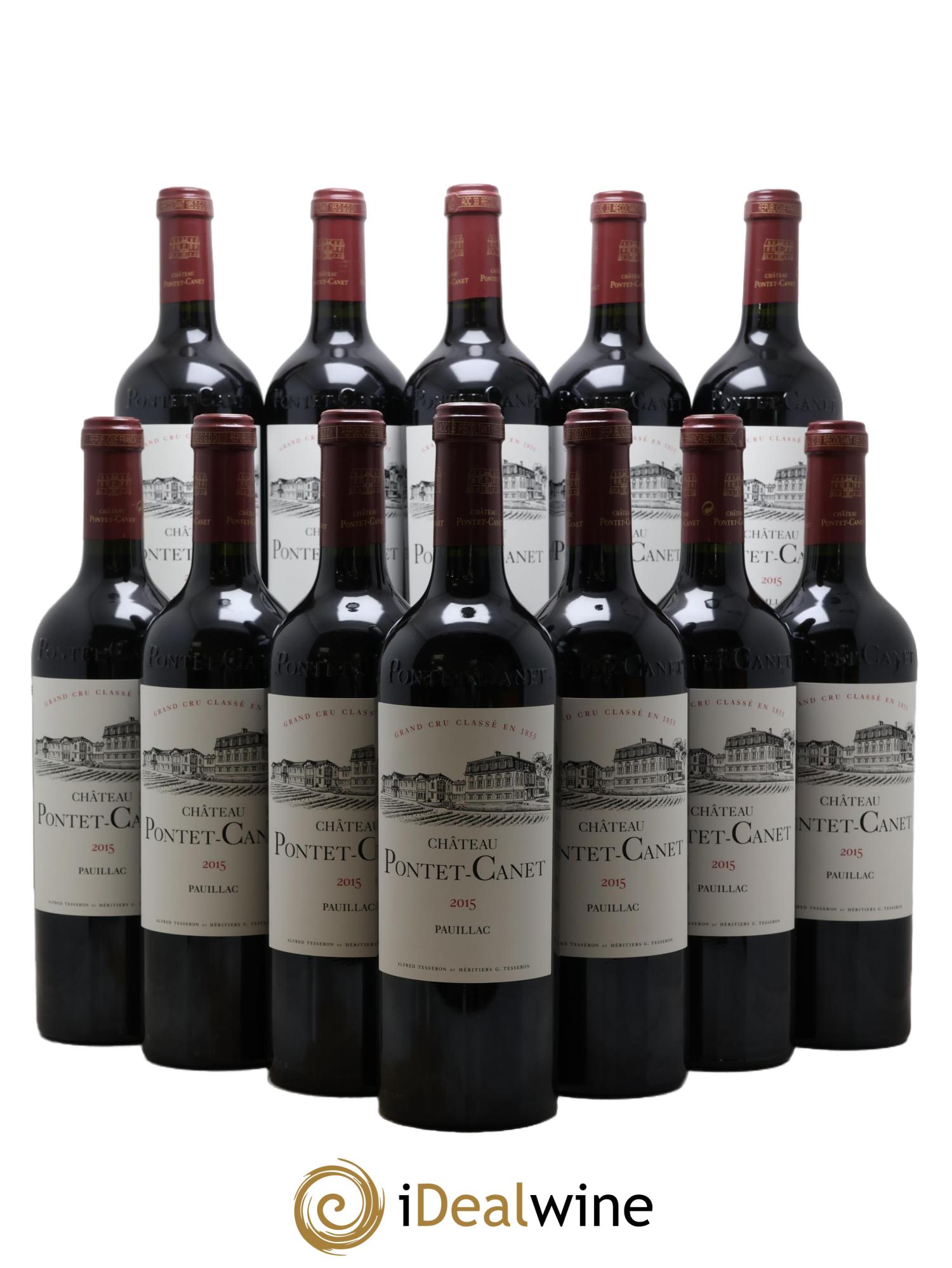 Château Pontet Canet 5ème Grand Cru Classé 2015 - Lot de 12 bouteilles - 0