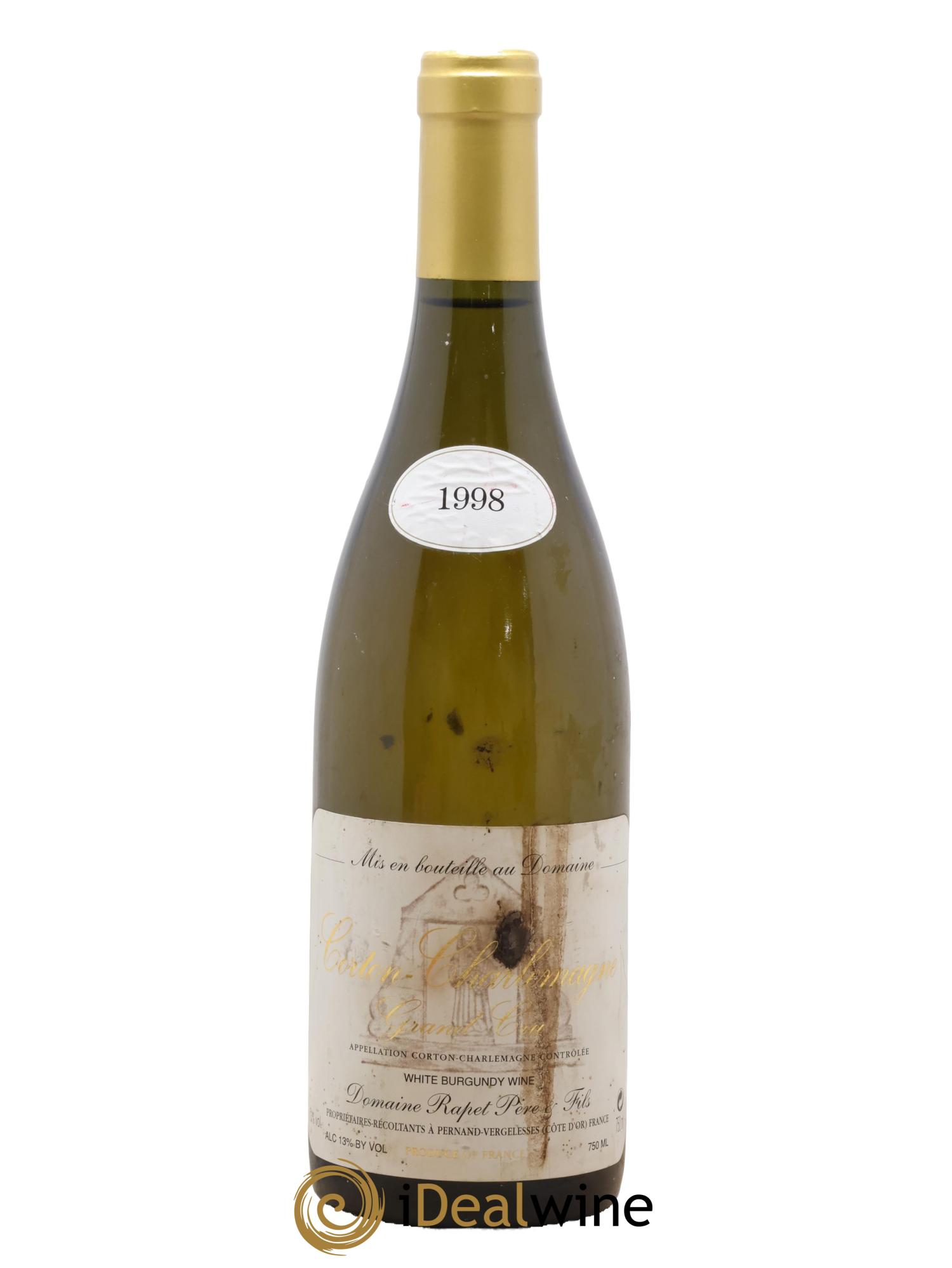 Corton-Charlemagne Grand Cru Rapet Père & Fils 1998 - Lotto di 1 bottiglia - 0