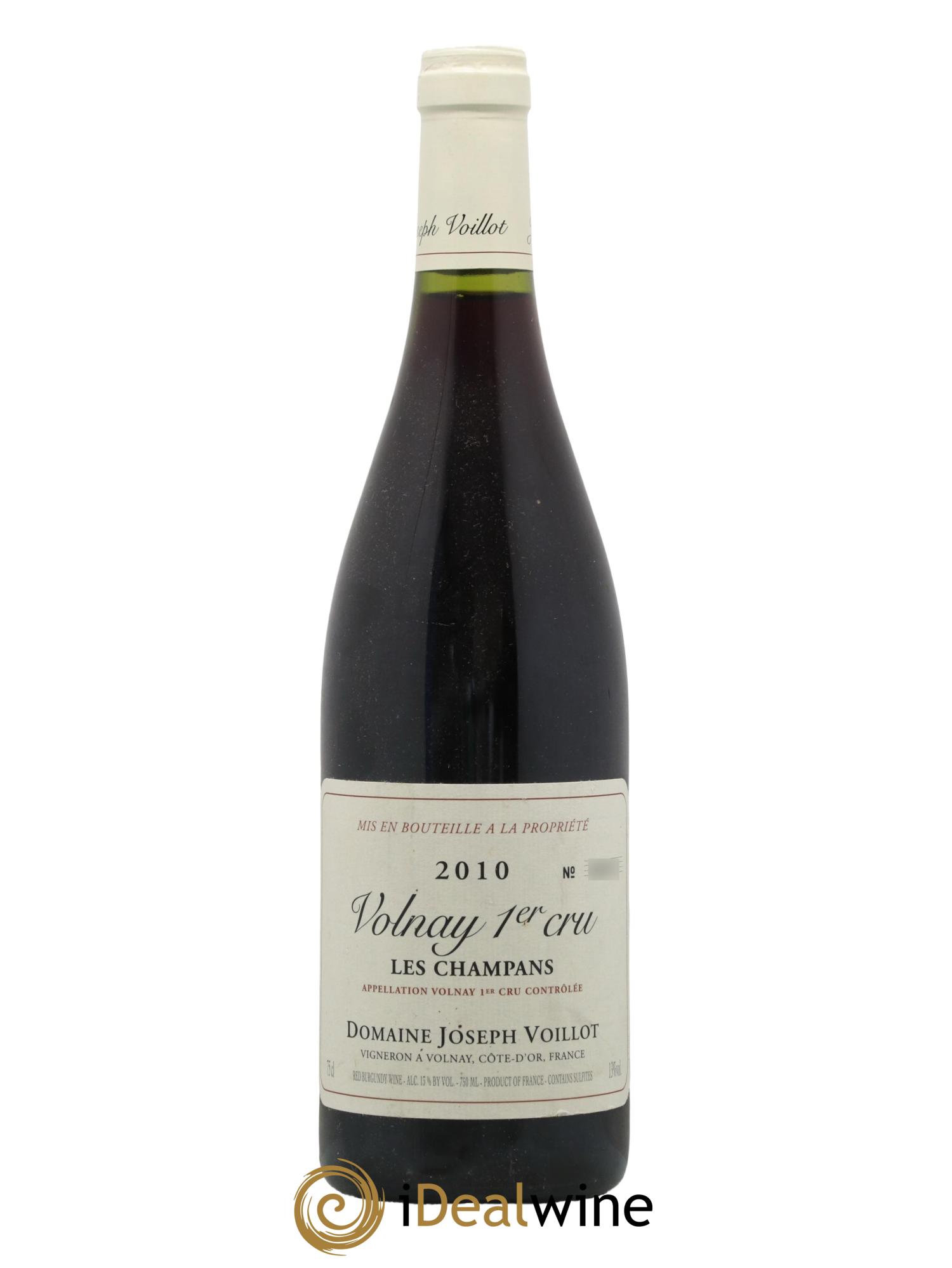 Volnay 1er Cru les Champans Joseph Voillot (Domaine) 2010 - Lot de 1 bouteille - 0