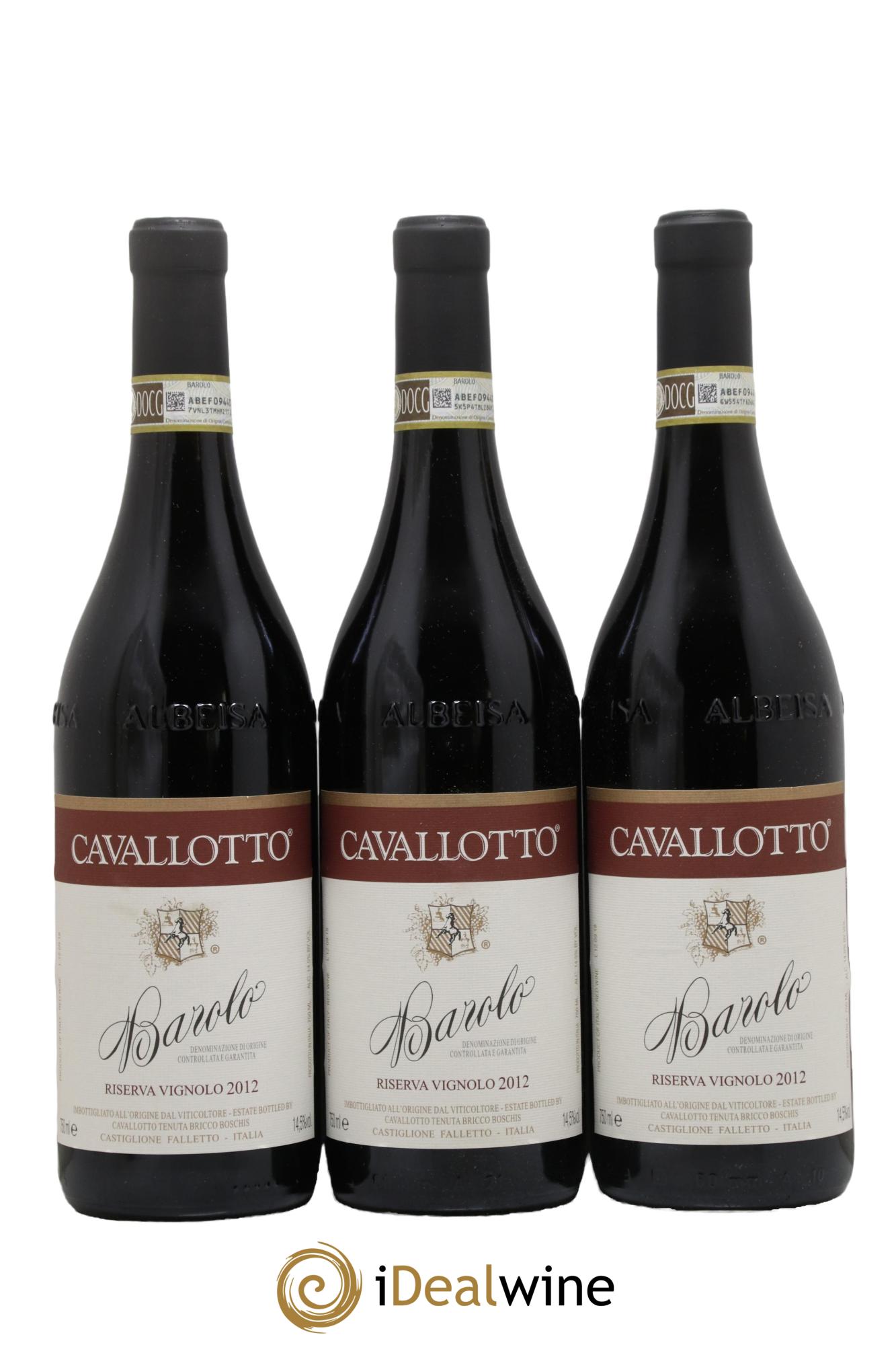 Barolo DOCG Cavallotto Riserva Vignolo 2012 - Lot de 3 bouteilles - 0