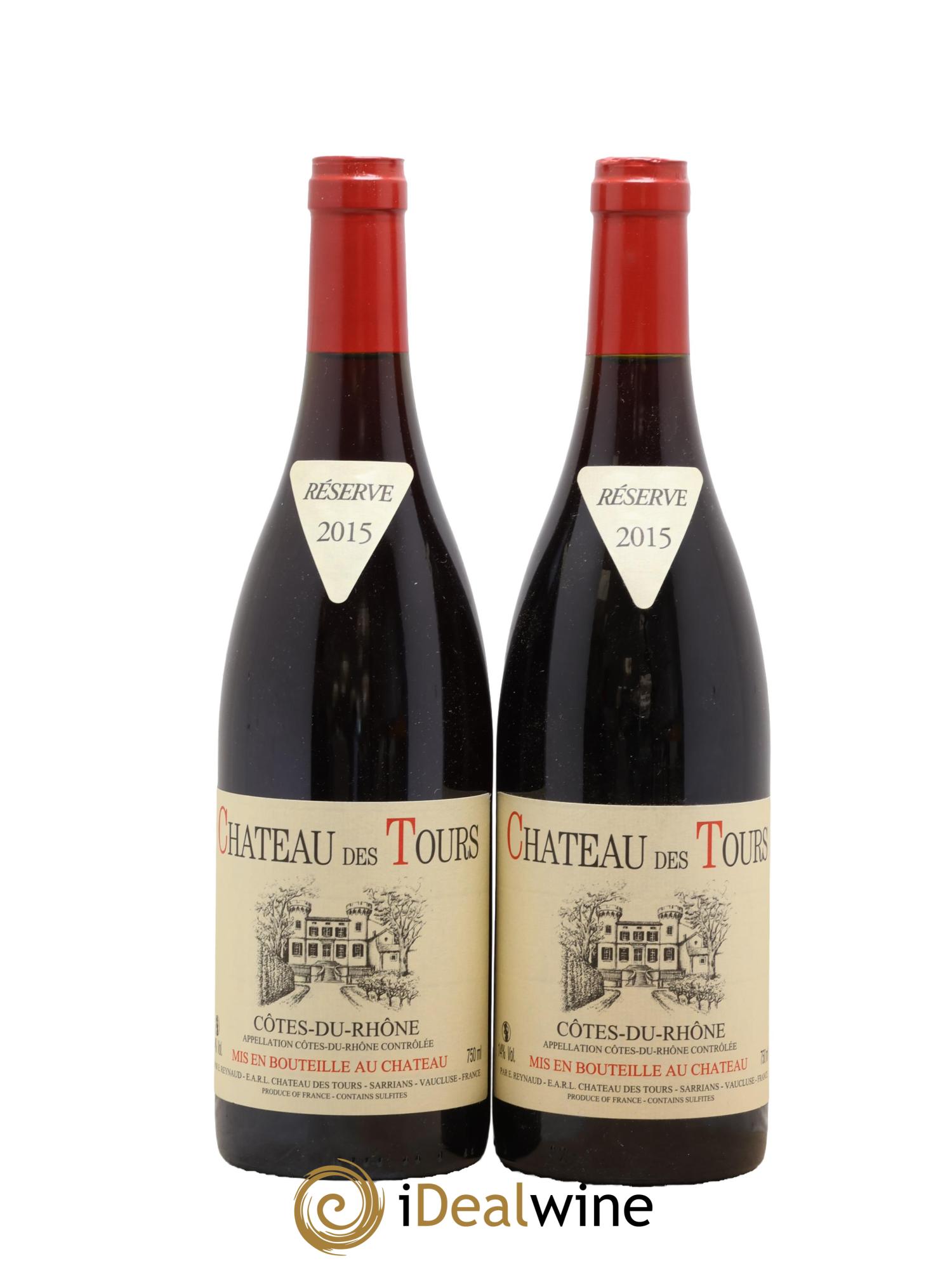 Côtes-du-Rhône Château des Tours Emmanuel Reynaud 2015 - Lot de 2 bouteilles - 0