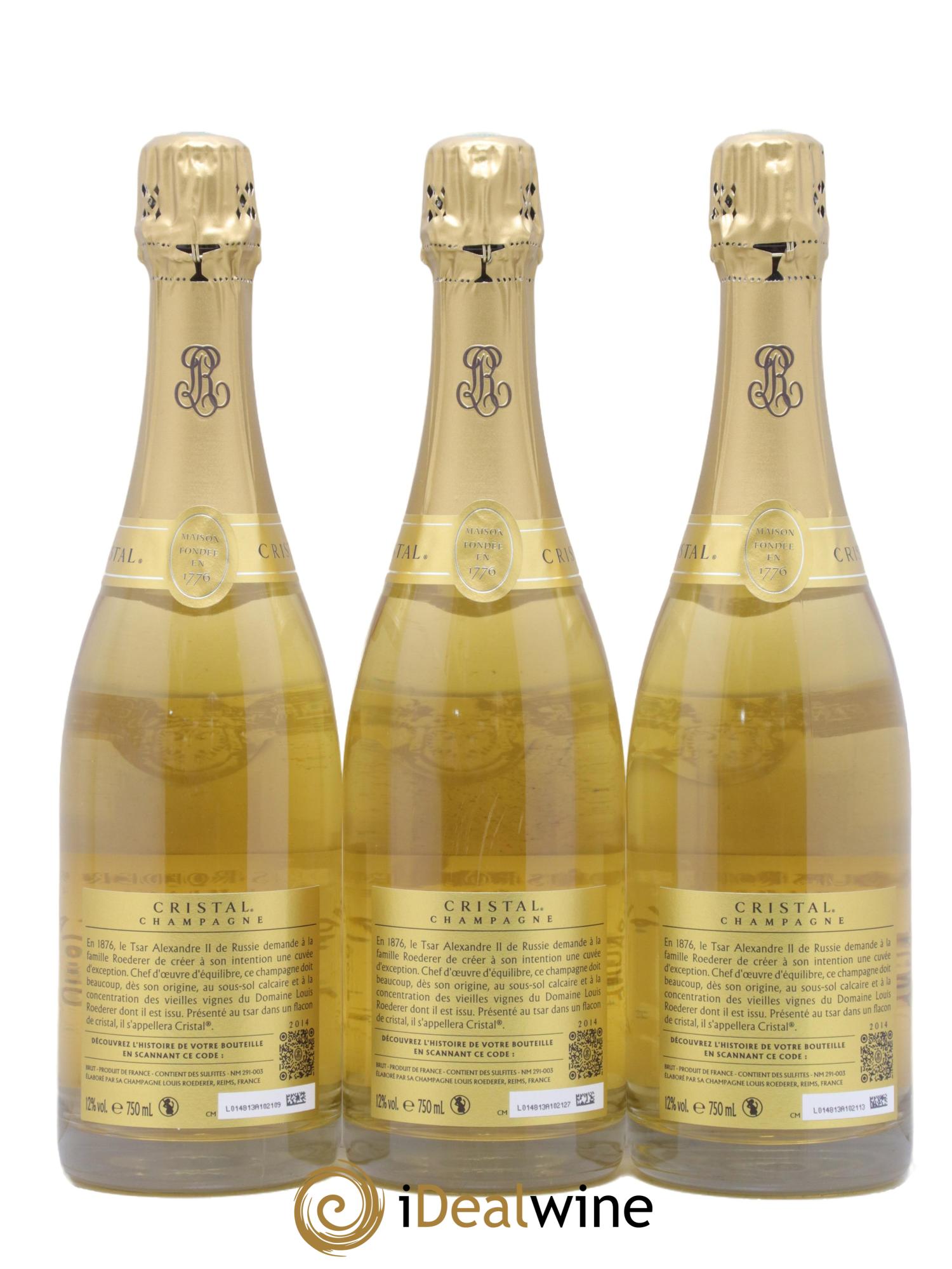 Cristal Louis Roederer 2014 - Posten von 3 Flaschen - 1