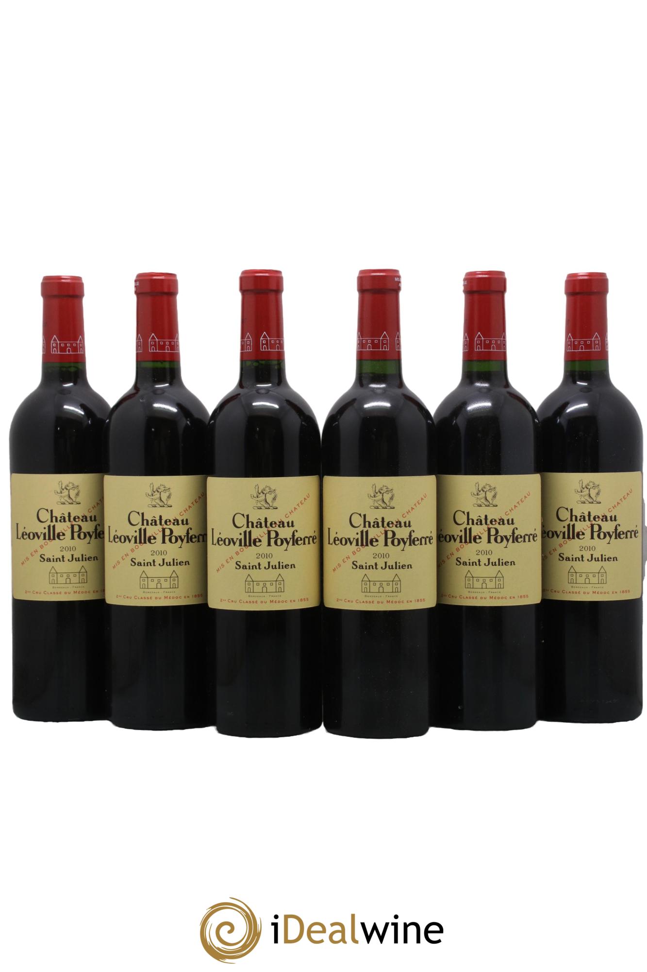 Château Léoville Poyferré 2ème Grand Cru Classé 2010 - Lotto di 6 bottiglie - 0