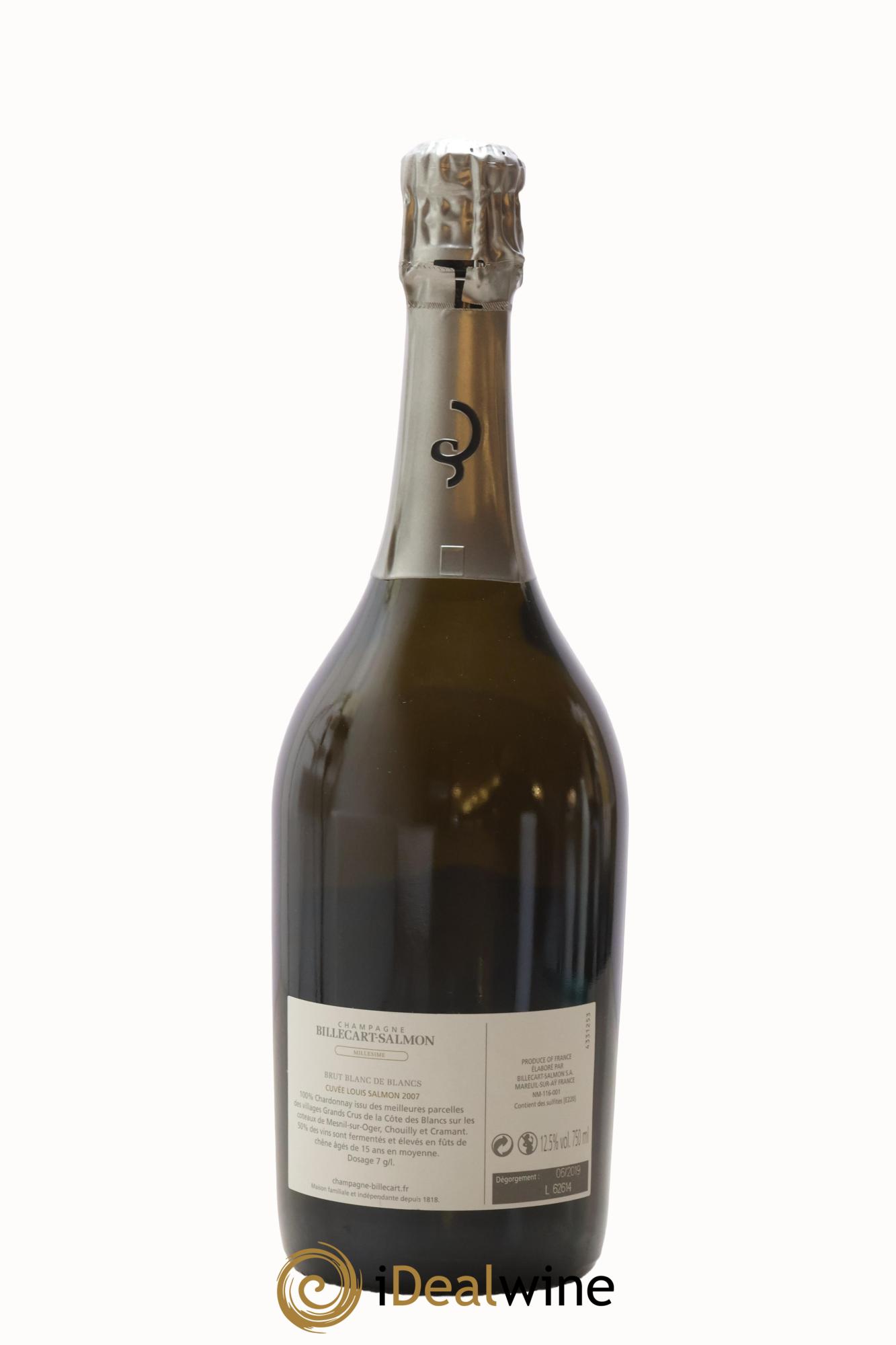 Louis Salmon Blanc de Blancs Brut Billecart-Salmon 2007 - Lotto di 1 bottiglia - 1