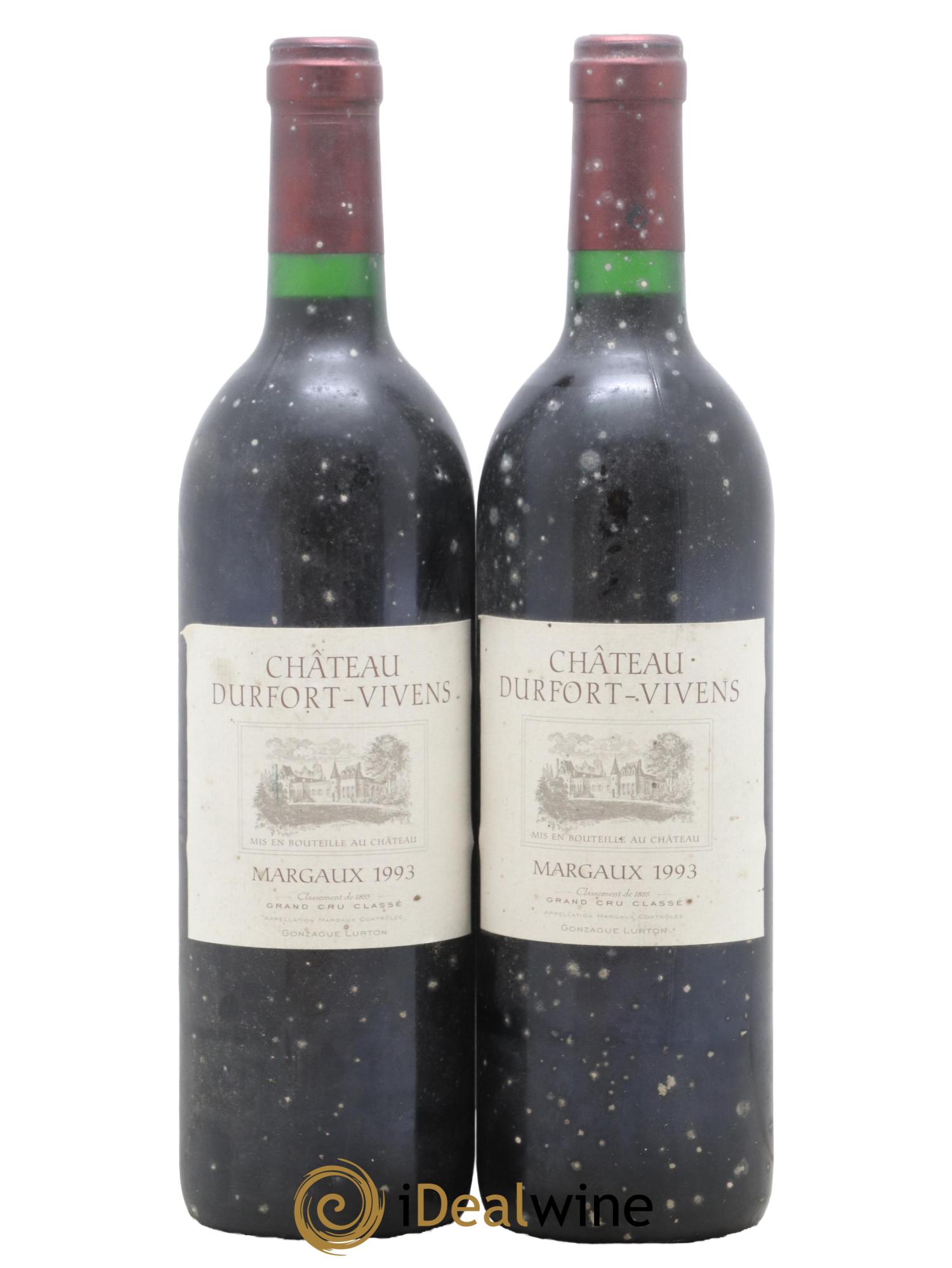 Vivens de Durfort-Vivens 2nd Vin 1993 - Lot de 2 bouteilles - 0