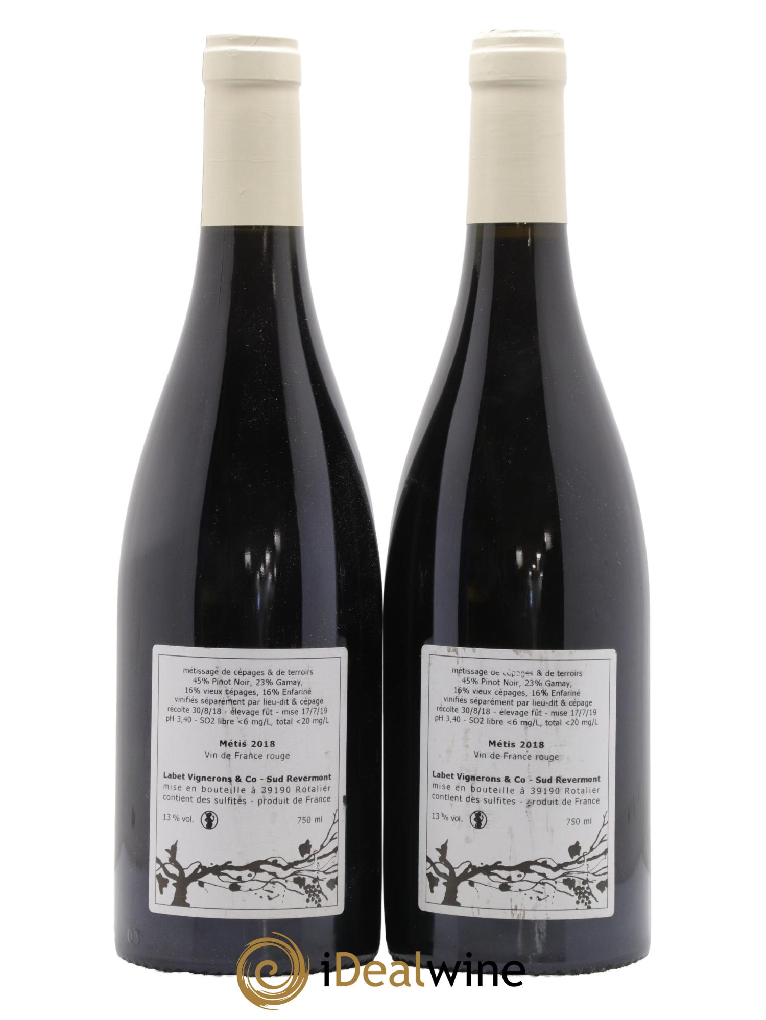 Vin de France Métis Romain - Julien - Charline Labet 2018 - Lot de 2 bouteilles - 1