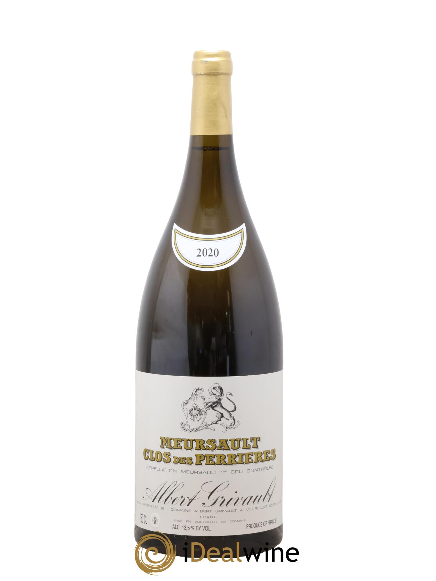 Meursault 1er Cru Clos des Perrières Monopole Albert Grivault 2020 - Lot of 1 magnum - 0