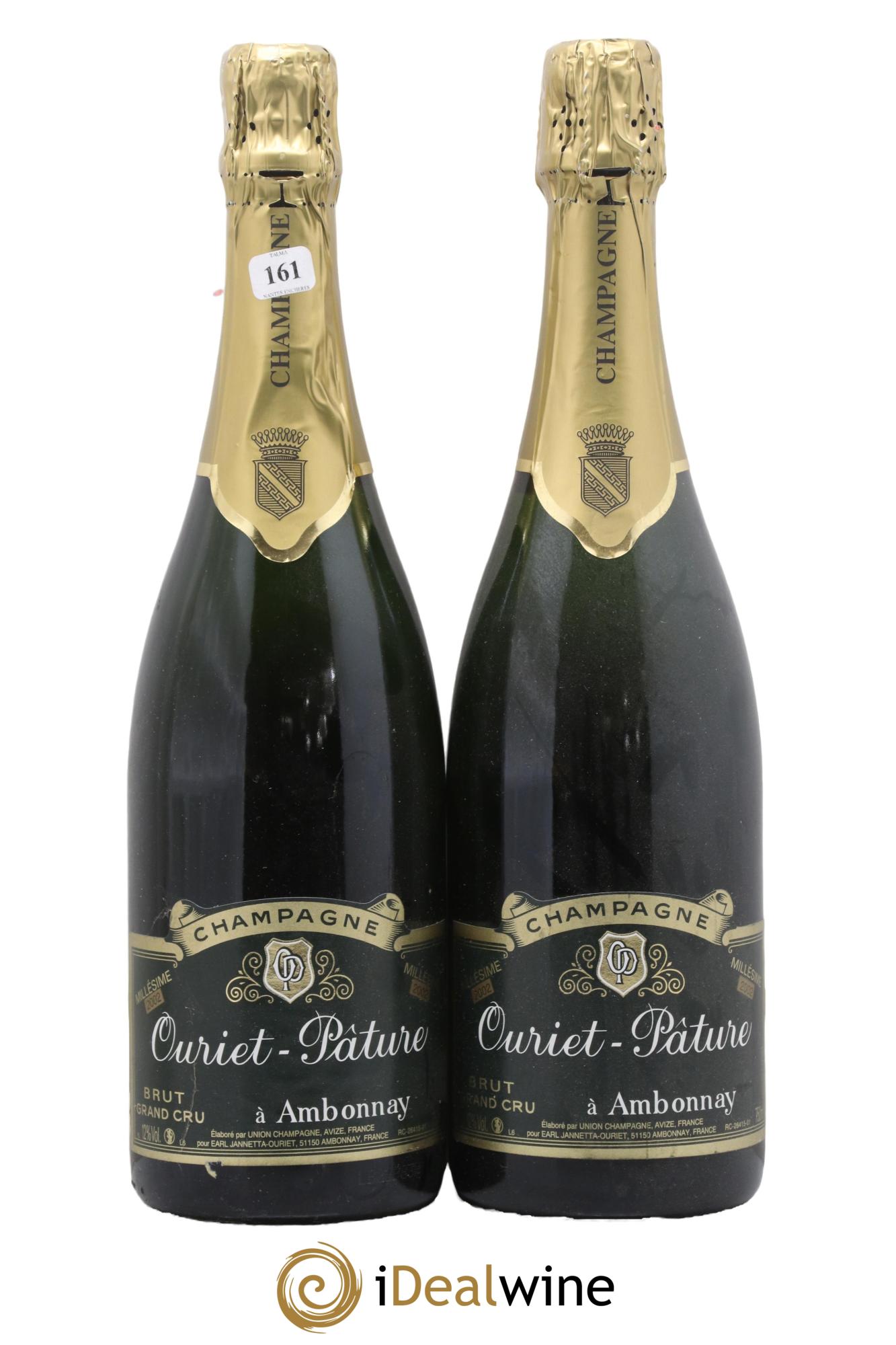 Champagne Grand Cru Ouriet Pature 2002 - Lot de 2 bouteilles - 0