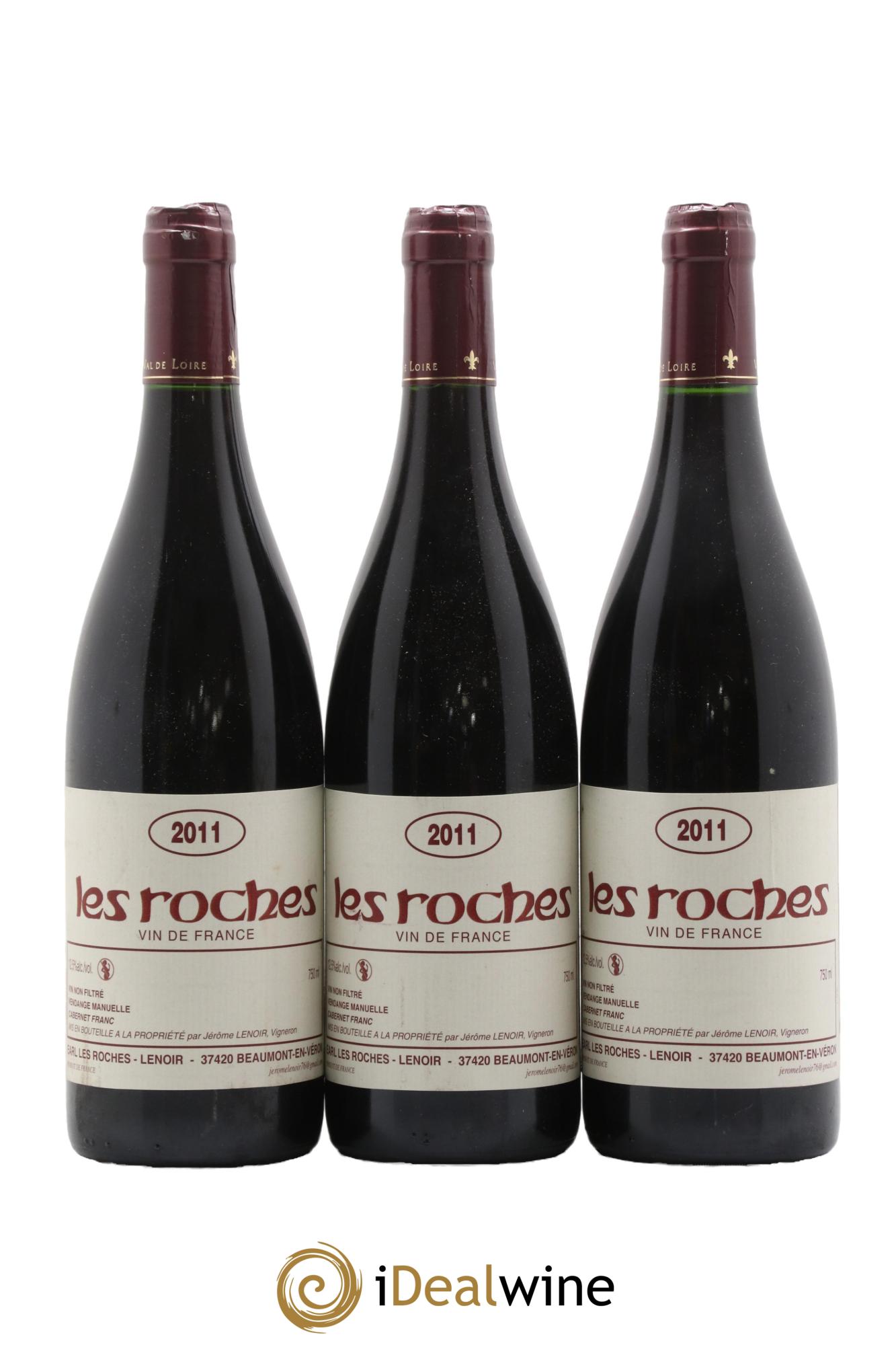 Vin de France Les Roches Lenoir (Domaine) 2011 - Lot de 3 bouteilles - 0