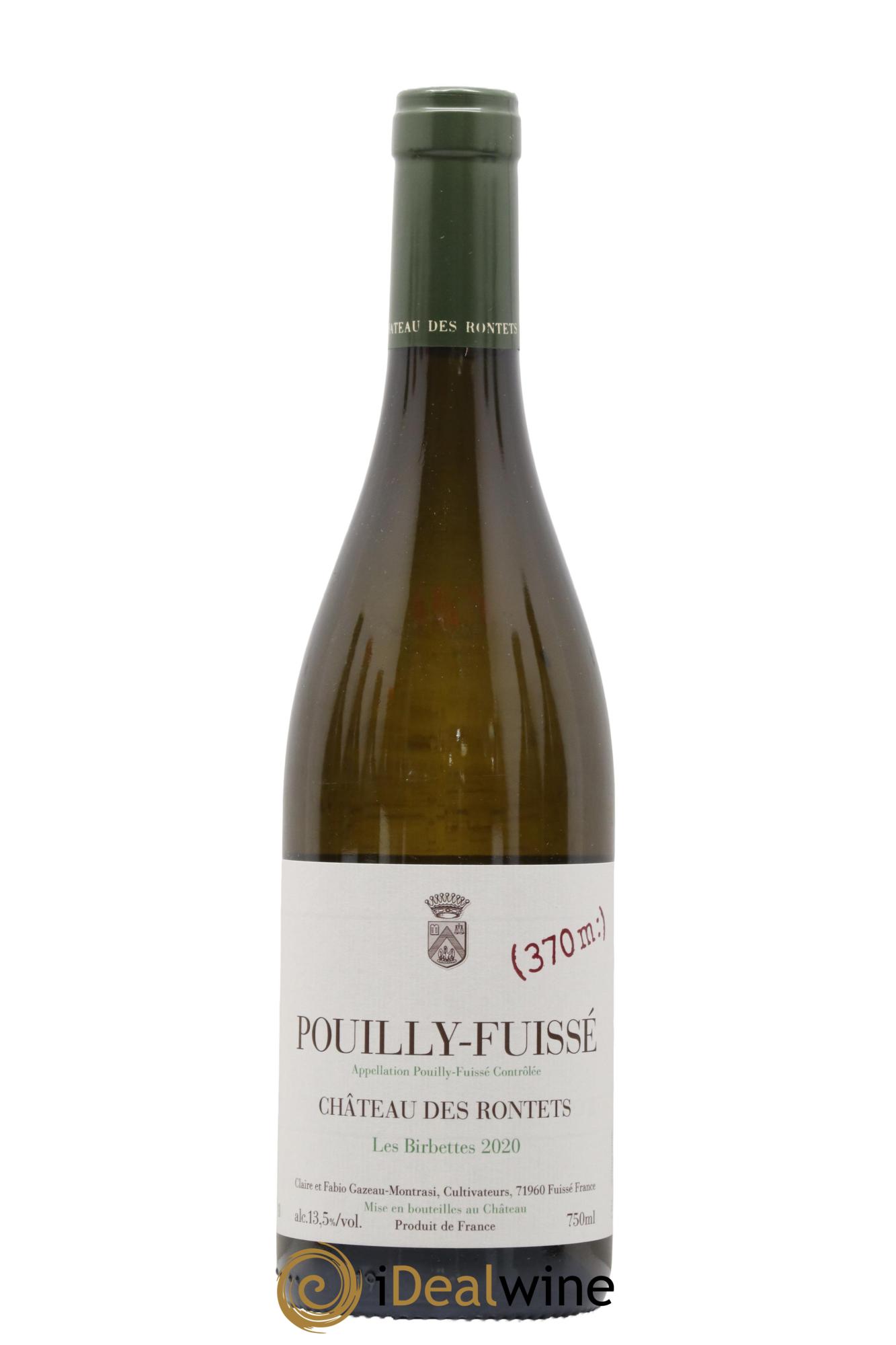 Pouilly-Fuissé Les Birbettes 370 m: Château des Rontets 2020 - Lot de 1 bouteille - 0