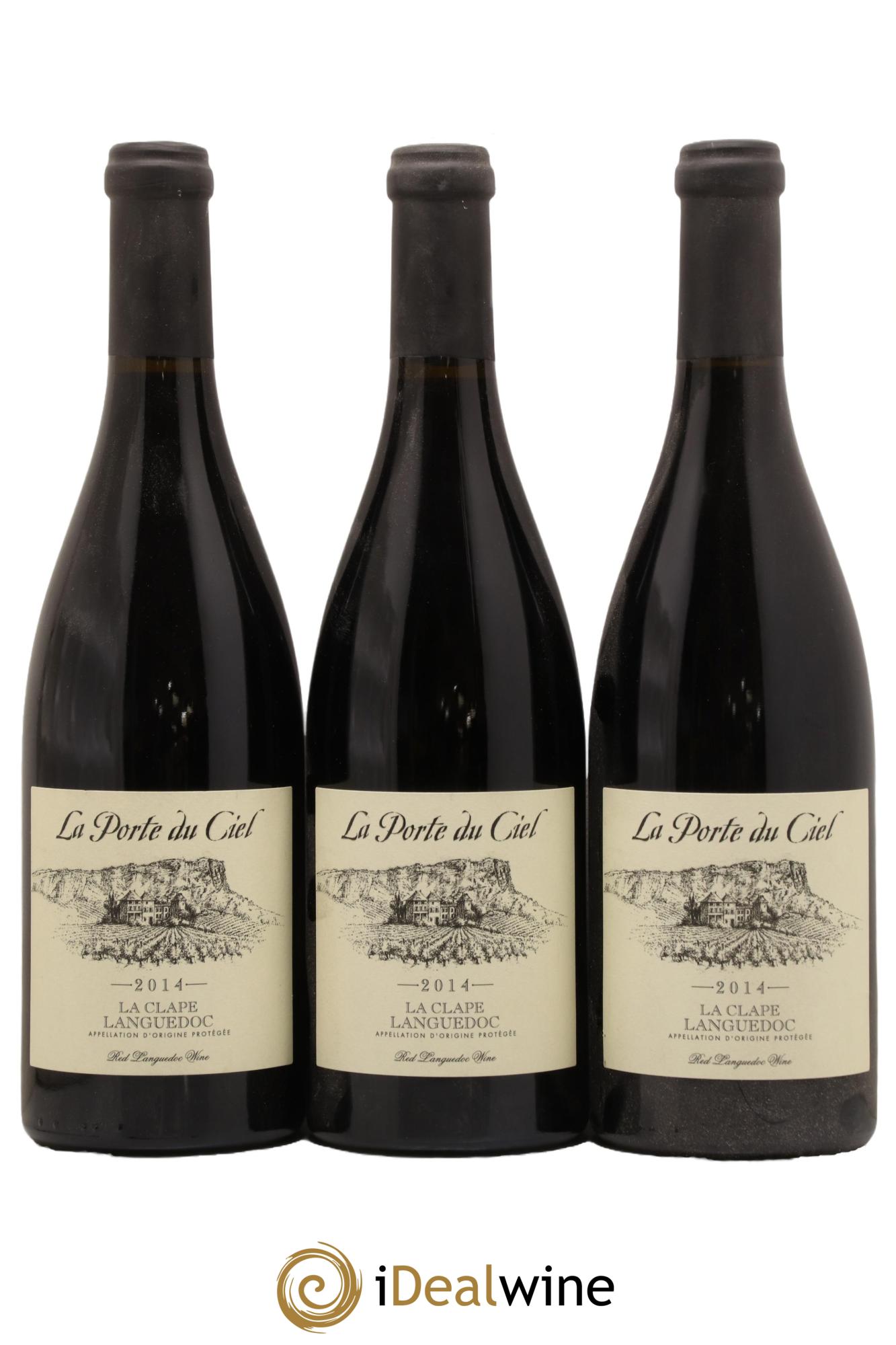 La Clape Château de La Négly La Porte du Ciel Jean Paux-Rosset 2014 - Lot de 3 bouteilles - 0