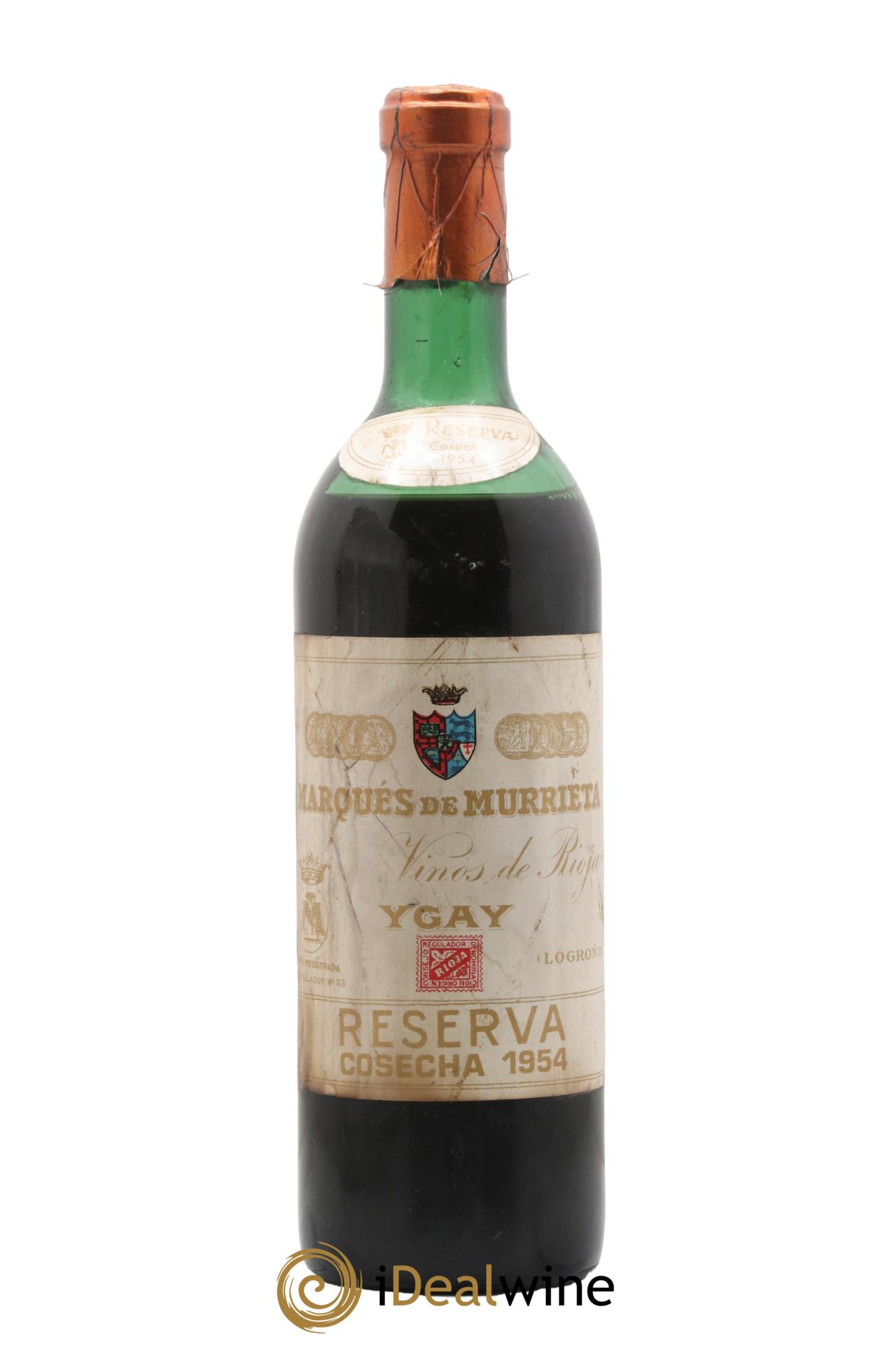 Rioja DOCA Reserva Castillo Ygay Marqués de Murrieta 1954 - Lot de 1 bouteille - 0