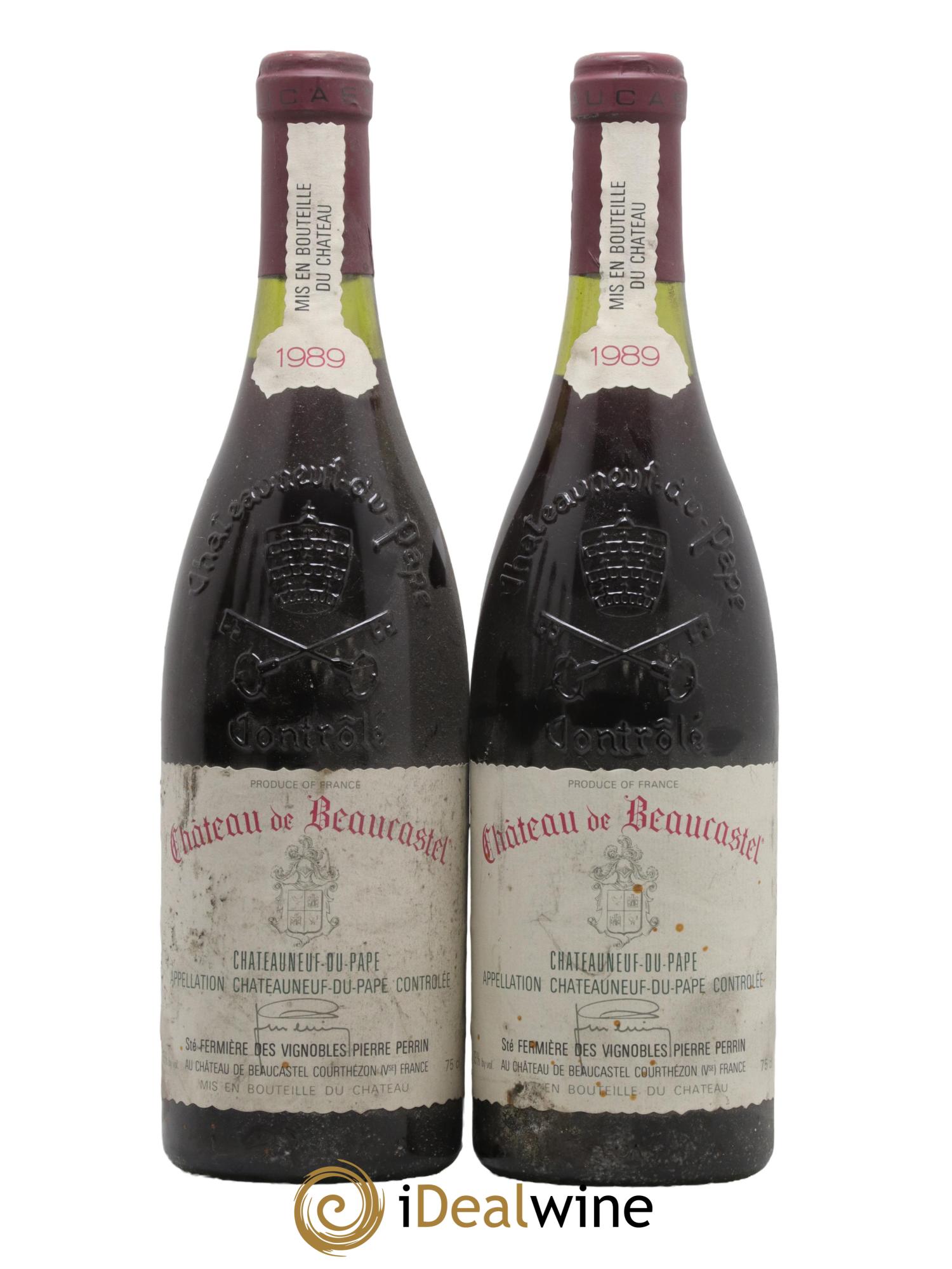 Châteauneuf-du-Pape Château de Beaucastel Famille Perrin 1989 - Lot de 2 bouteilles - 0