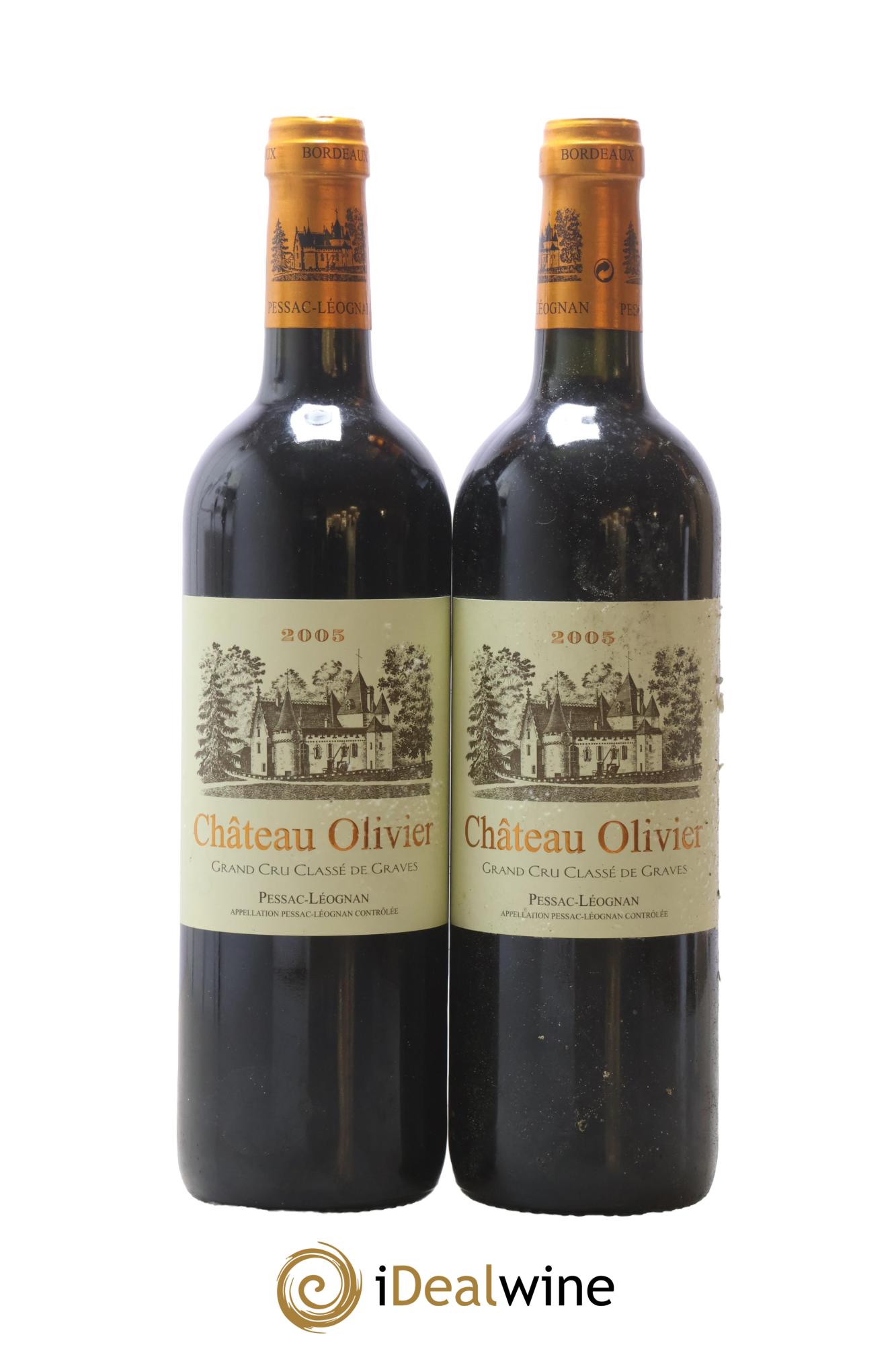 Château Olivier Cru Classé de Graves 2005 - Posten von 2 Flaschen - 0