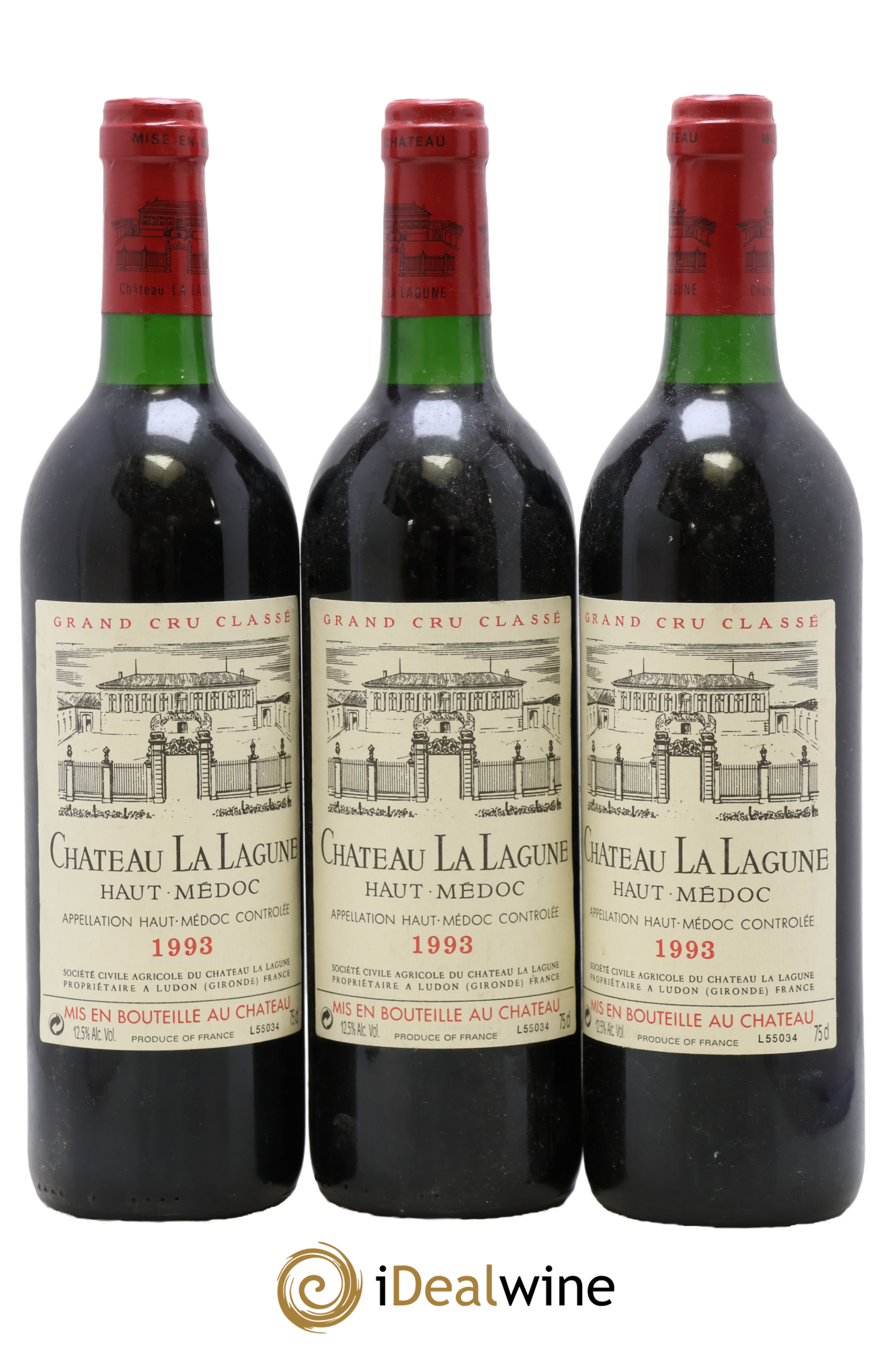 Château la Lagune 3ème Grand Cru Classé 1993 - Lot of 3 bottles - 0