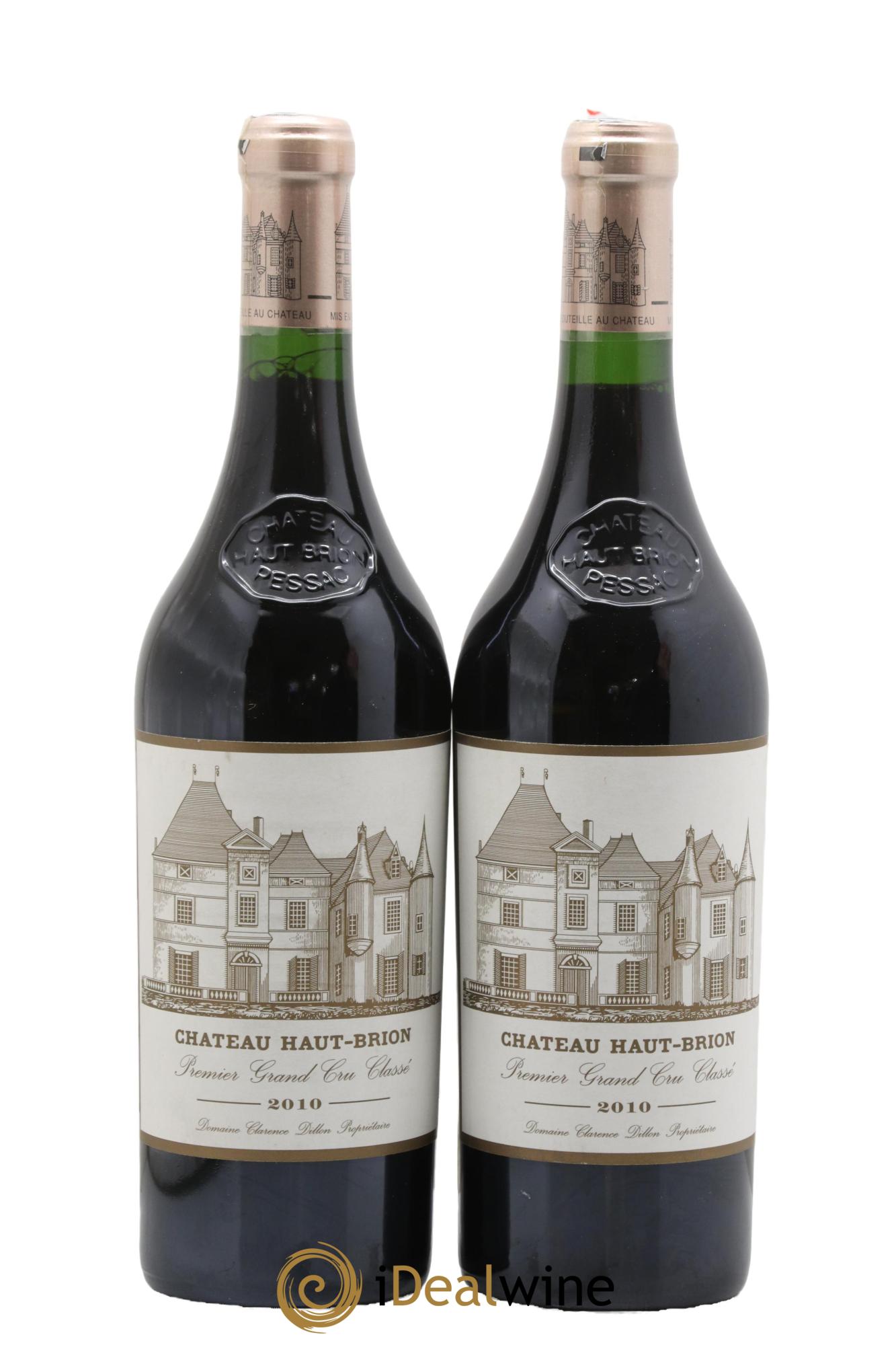 Château Haut Brion 1er Grand Cru Classé 2010 - Posten von 2 Flaschen - 0