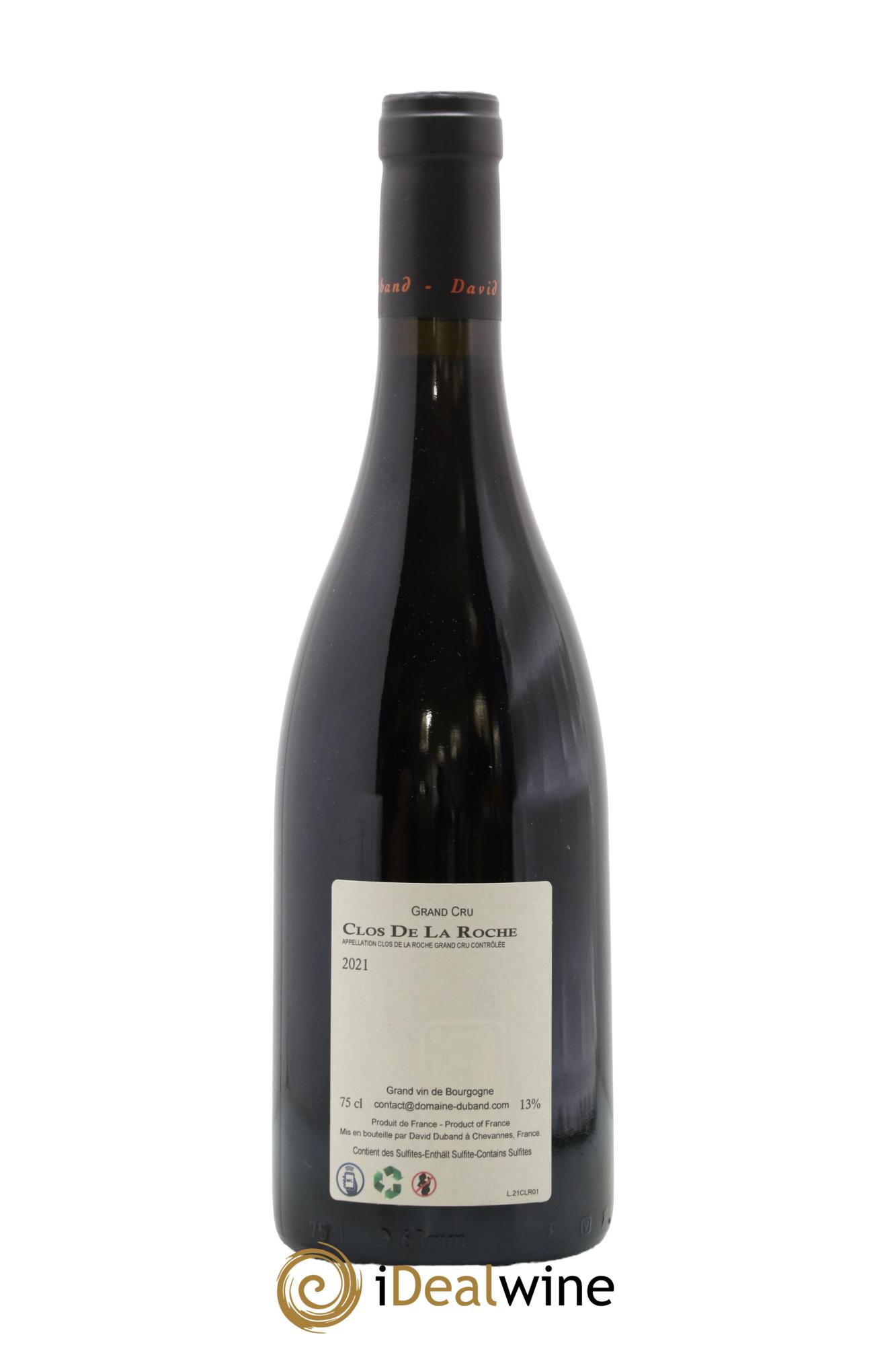 Clos de la Roche Grand Cru David Duband (Domaine) 2021 - Lot de 1 bouteille - 1