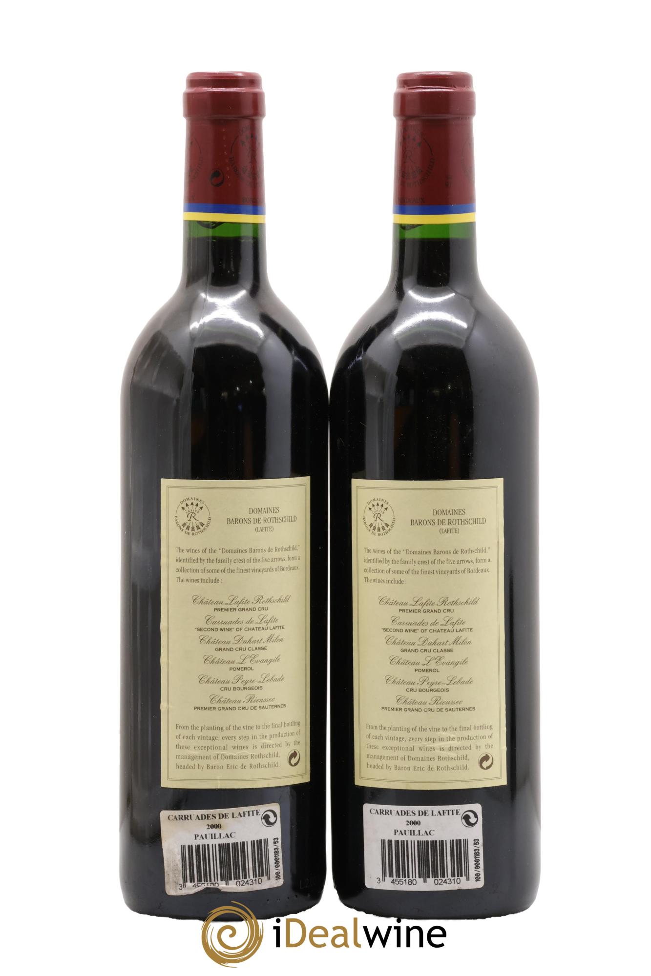 Carruades de Lafite Rothschild Second Vin 2000 - Lot de 2 bouteilles - 1