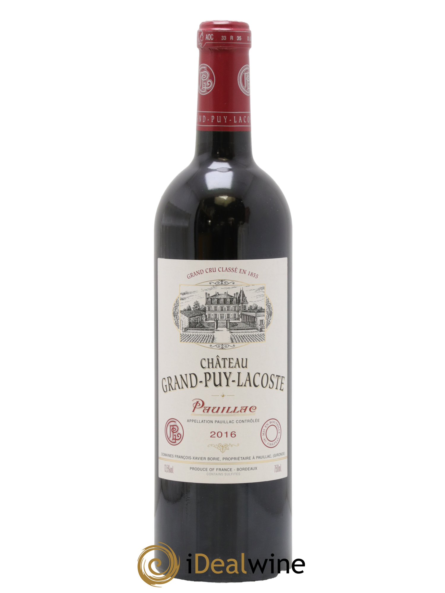 Château Grand Puy Lacoste 5ème Grand Cru Classé 2016 - Lot de 1 bouteille - 0