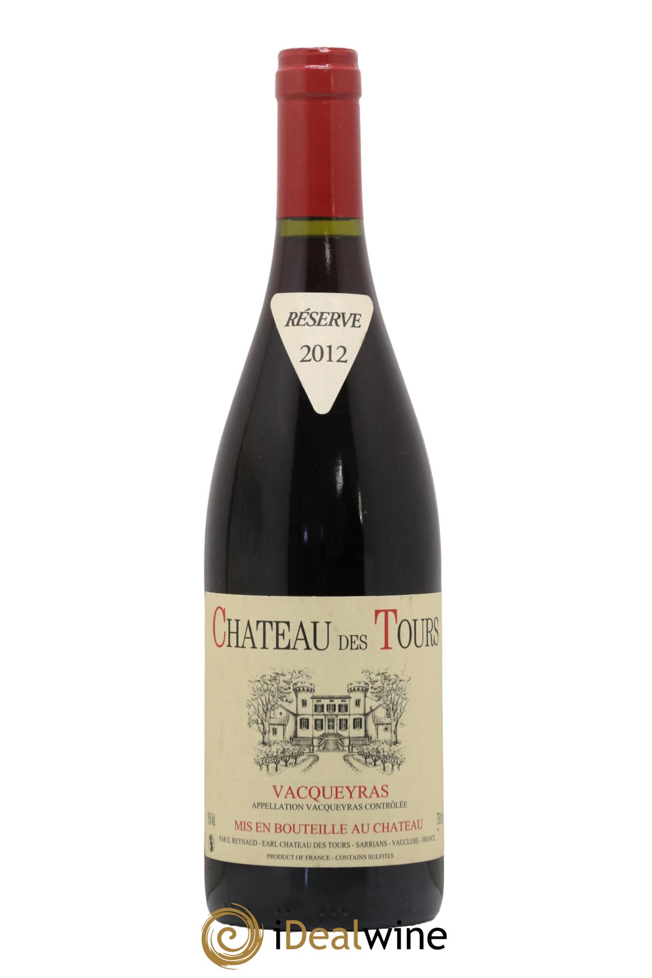 Vacqueyras Château des Tours Emmanuel Reynaud 2012 - Lot de 1 bouteille - 0