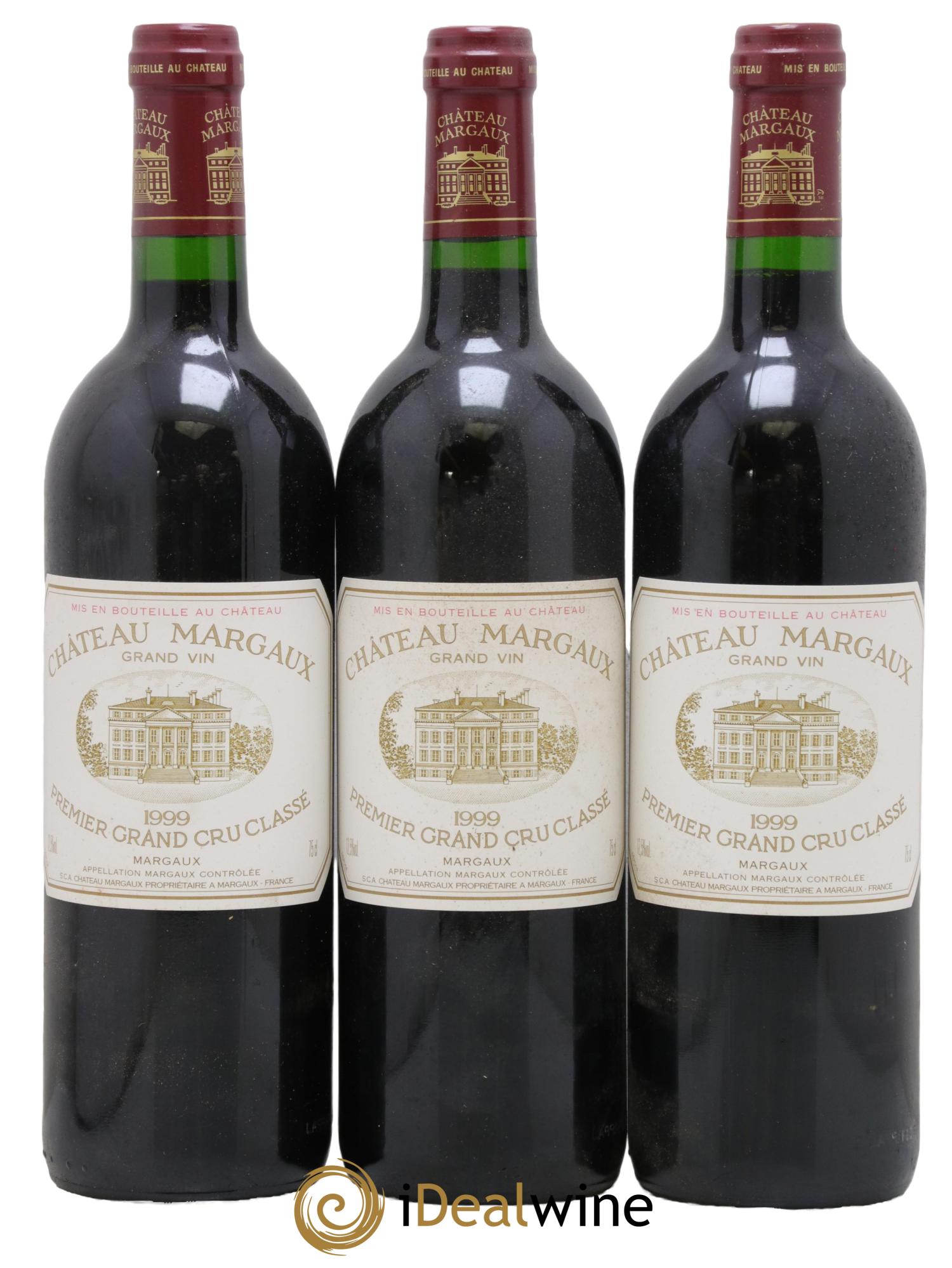 Château Margaux 1er Grand Cru Classé 1999 - Lot de 3 bouteilles - 0