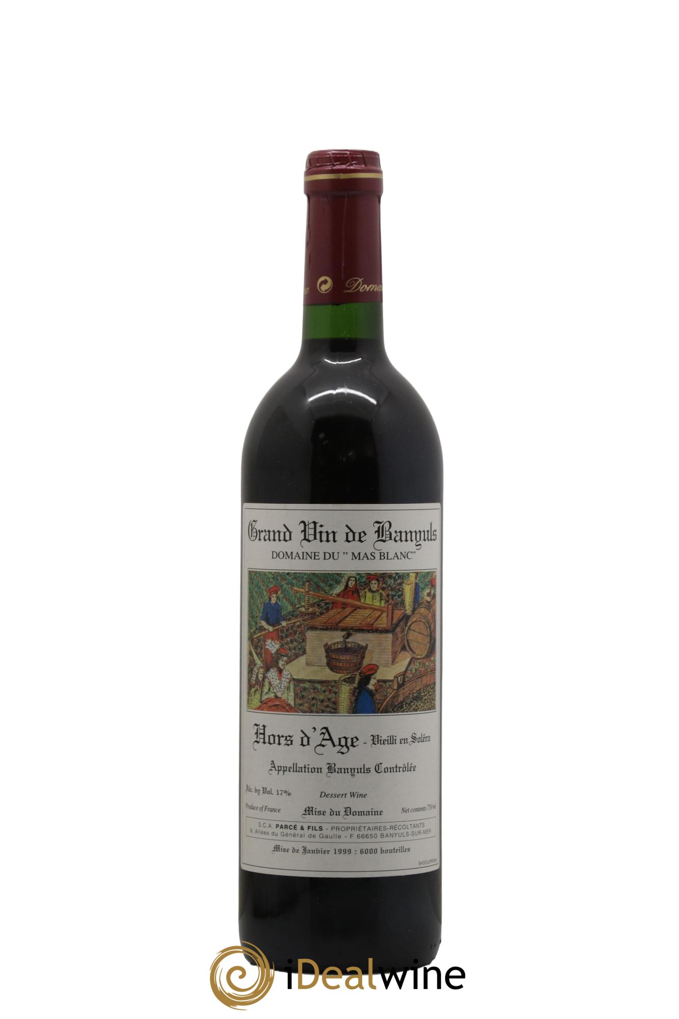 Banyuls Solera Hors d'Age Mas Blanc (Domaine du) - Parcé et Fils - Lot de 1 bouteille - 0