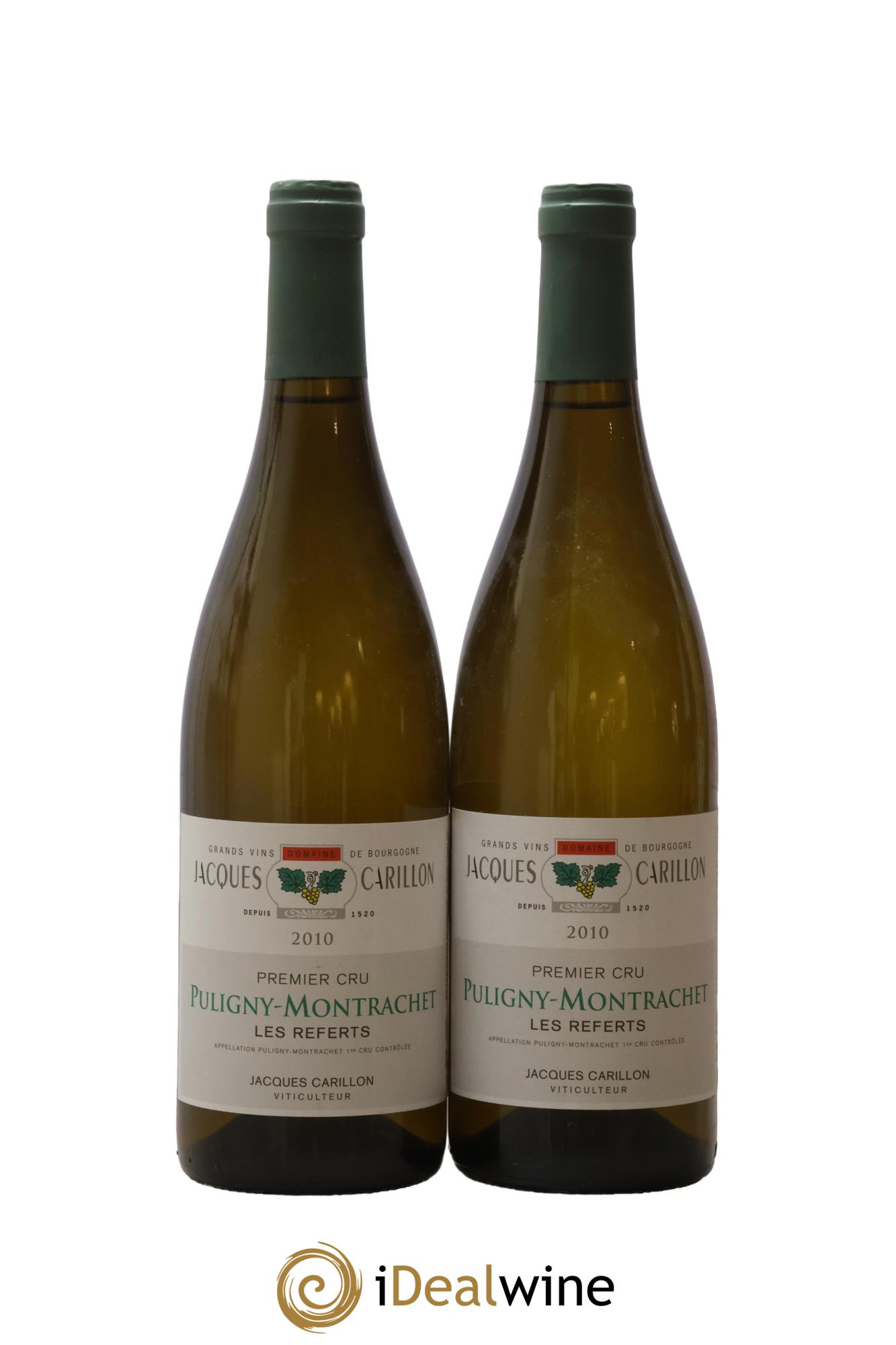 Puligny-Montrachet 1er Cru Les Referts Jacques Carillon (Domaine) 2010 - Lotto di 2 bottiglie - 0