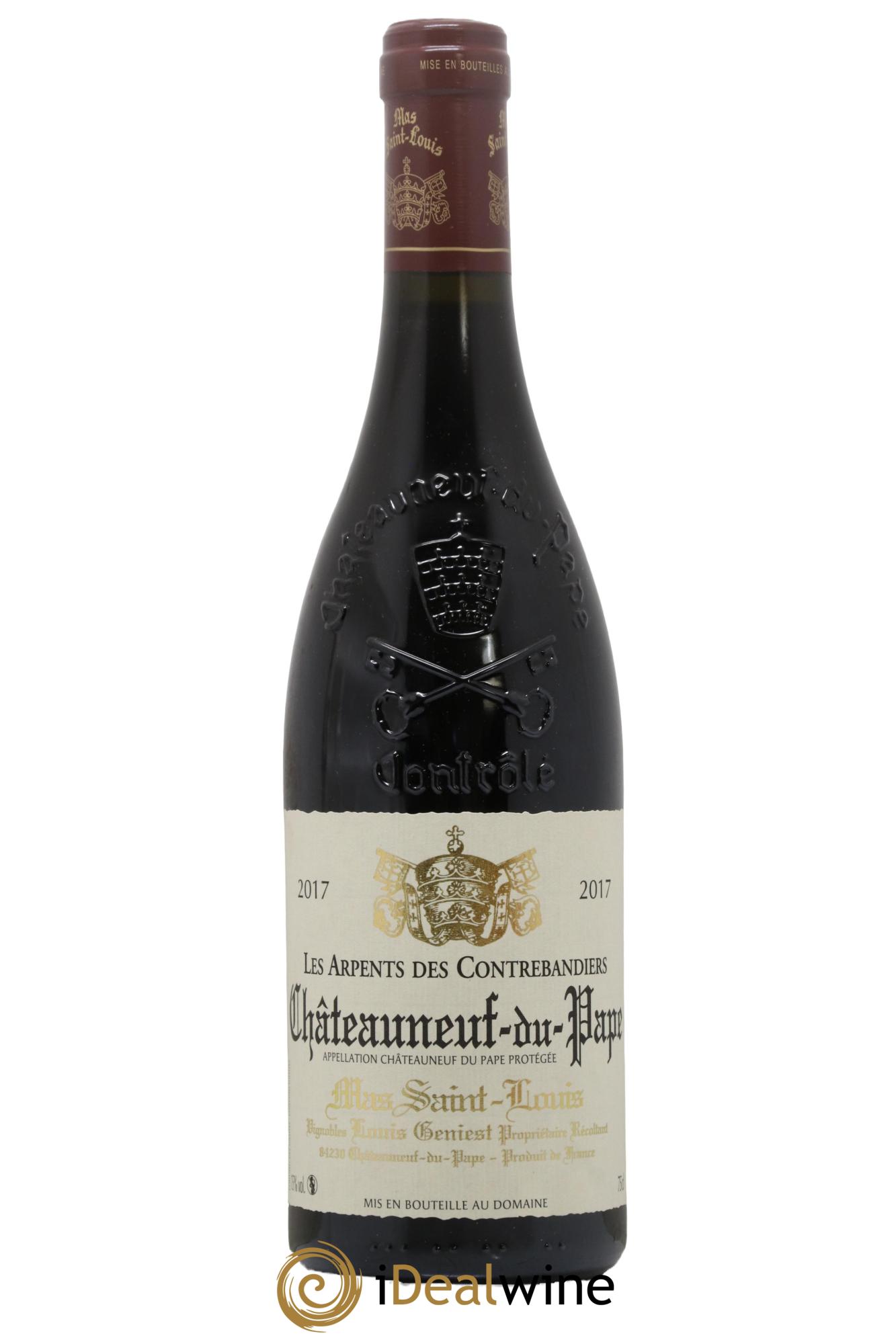 Châteauneuf-du-Pape Les Arpents des Contrebandiers Mas Saint-Louis 2017 - Lotto di 1 bottiglia - 0