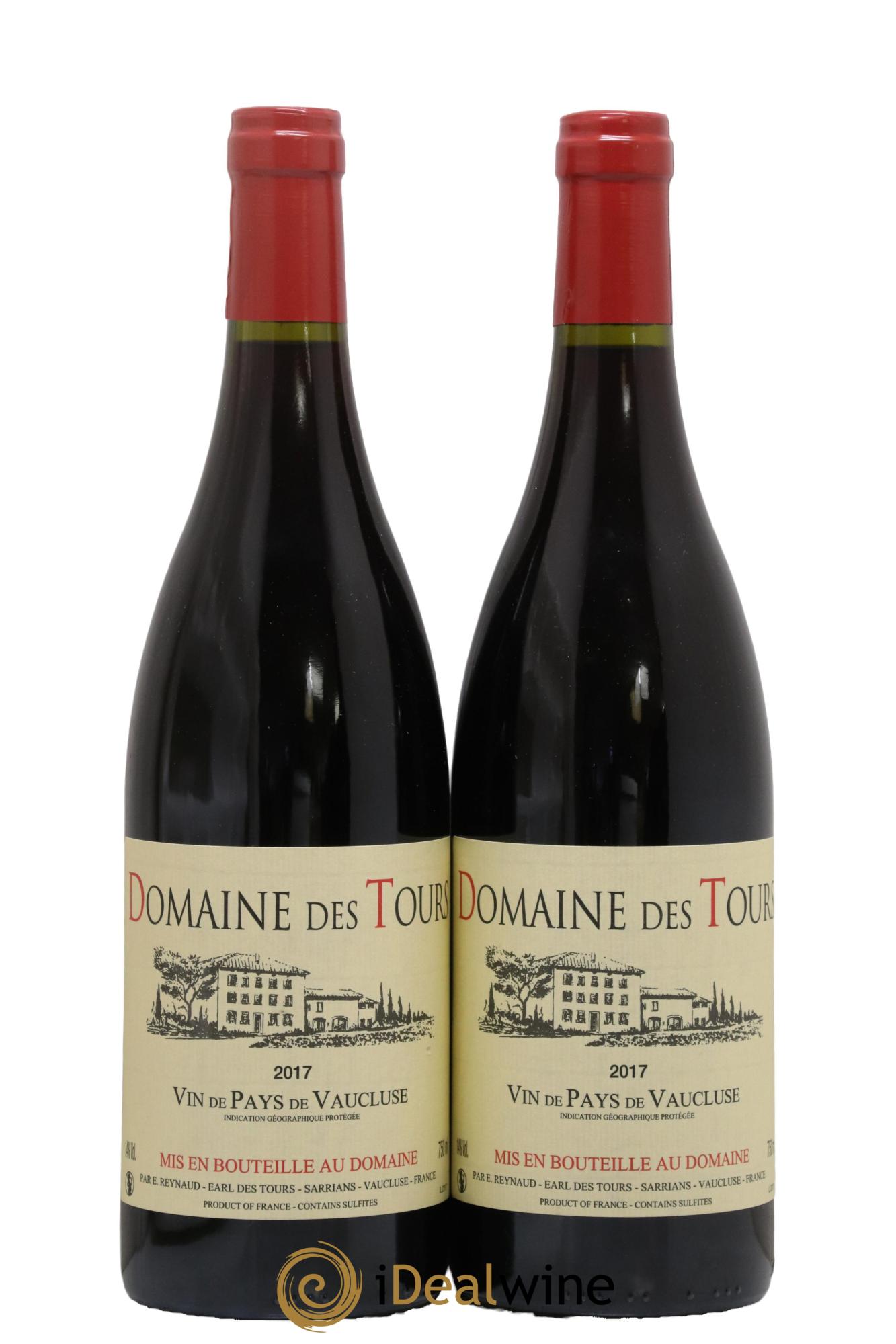 IGP Vaucluse (Vin de Pays de Vaucluse) Domaine des Tours Emmanuel Reynaud 2017 - Lot of 2 bottles - 0