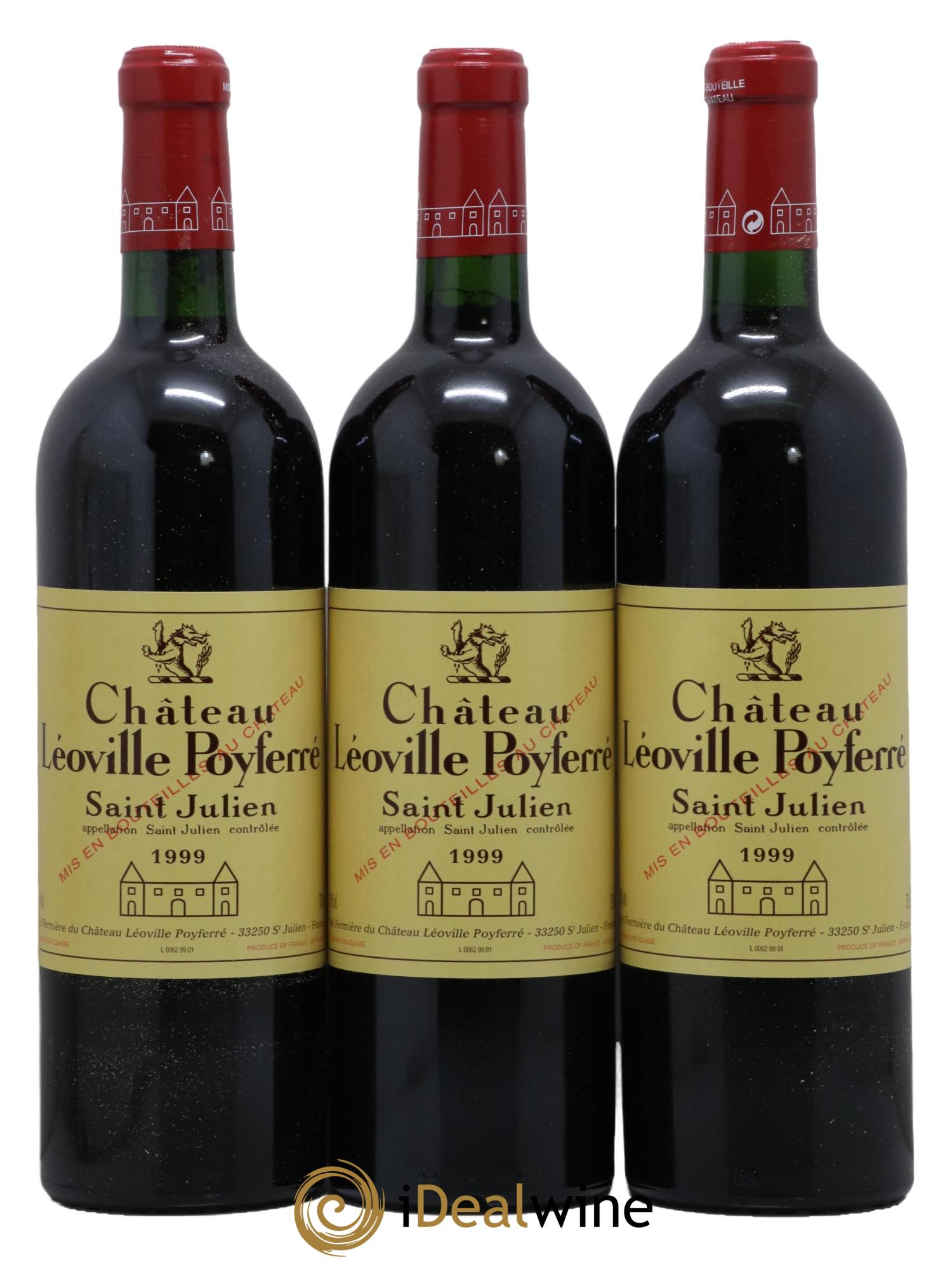 Château Léoville Poyferré 2ème Grand Cru Classé 1999 - Lot de 3 bouteilles - 0