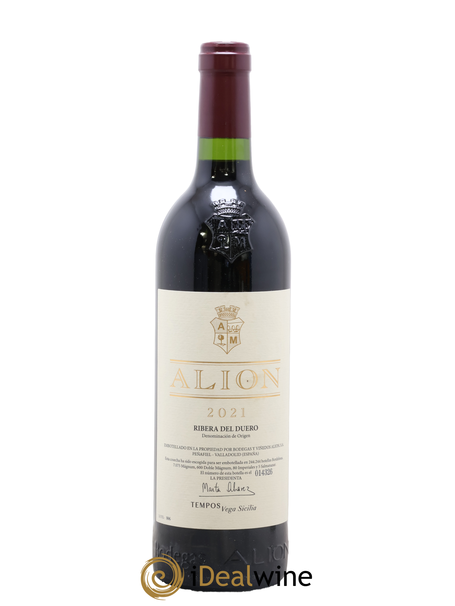 Ribera Del Duero DO Vega Sicilia Alion Famille Alvarez 2021 - Posten von 1 Flasche - 0