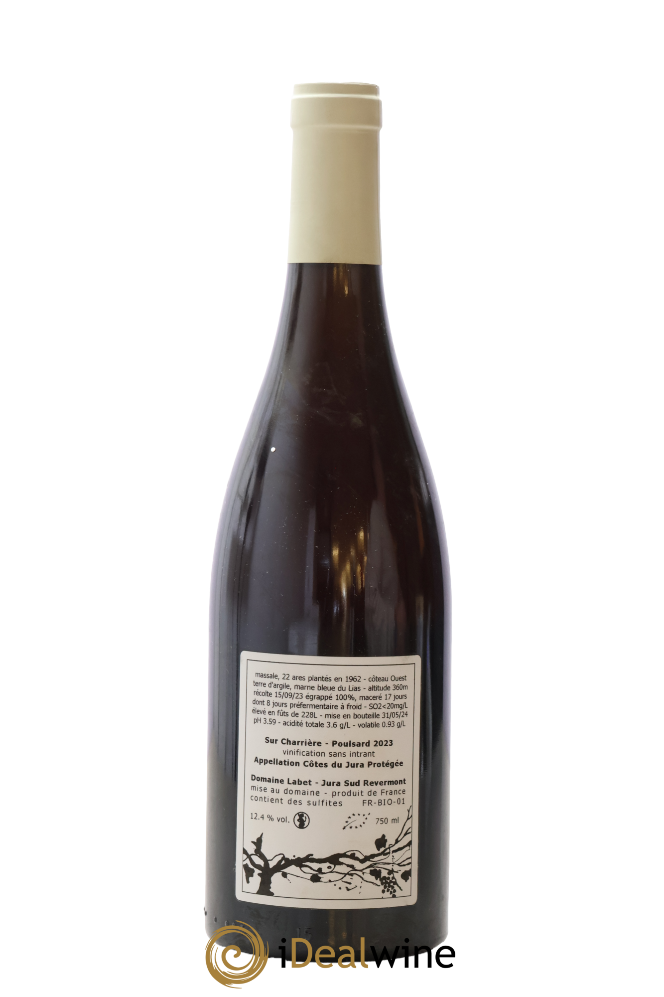 Côtes du Jura Poulsard Sur Charrière Romain - Julien - Charline Labet 2023 - Lot de 1 bouteille - 1