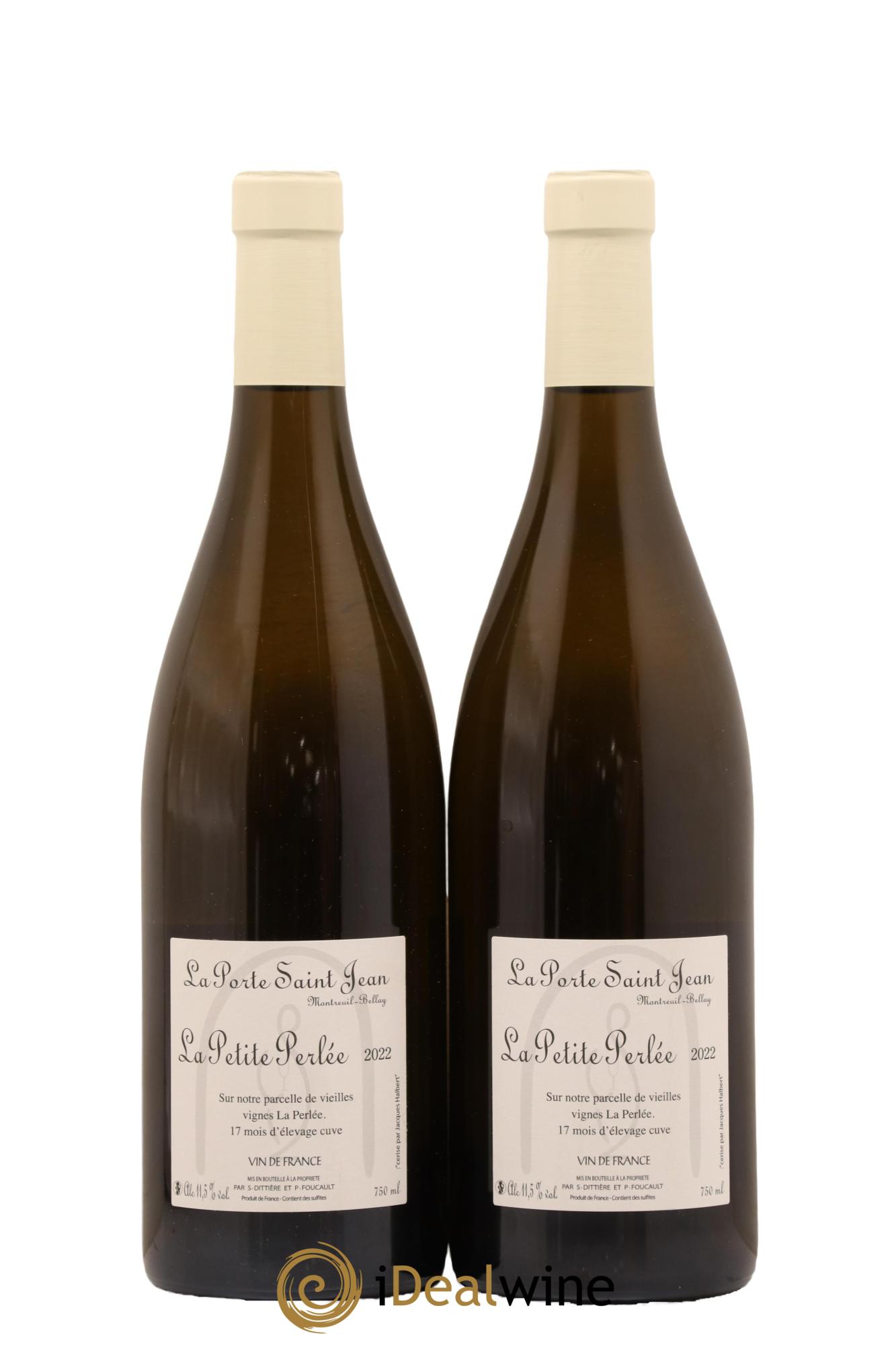 Vin de France La Petite Perlee La Porte Saint Jean 2022 - Lot de 2 bouteilles - 1