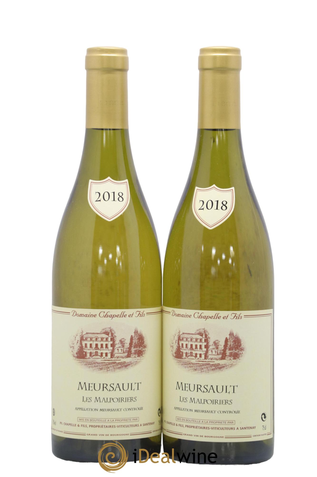 Meursault Les Malpoiriers Chapelle 2018 - Lotto di 2 bottiglie - 0