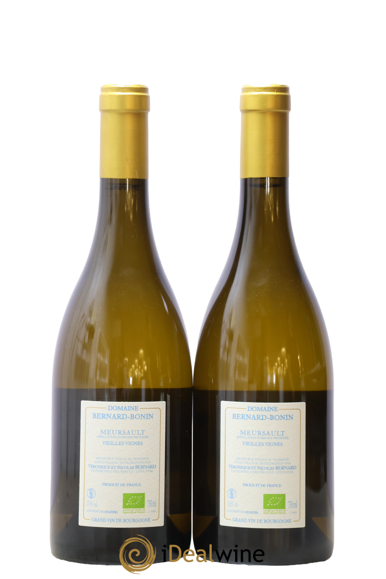 Meursault Vieilles Vignes Bernard Bonin 2019 - Lotto di 2 bottiglie - 1
