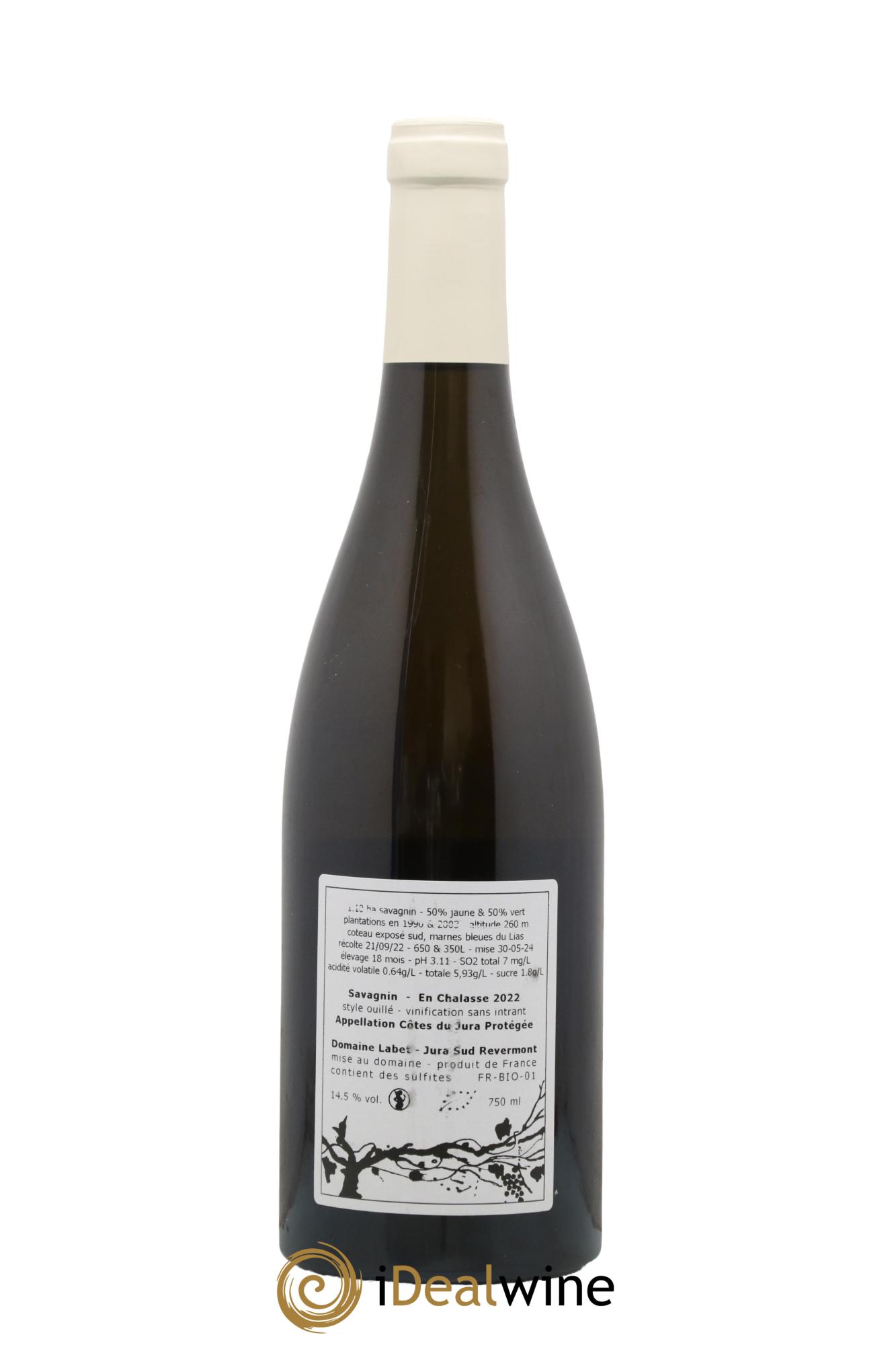 Côtes du Jura Fleur de Savagnin En Chalasse Romain - Julien - Charline Labet 2022 - Lot de 1 bouteille - 1