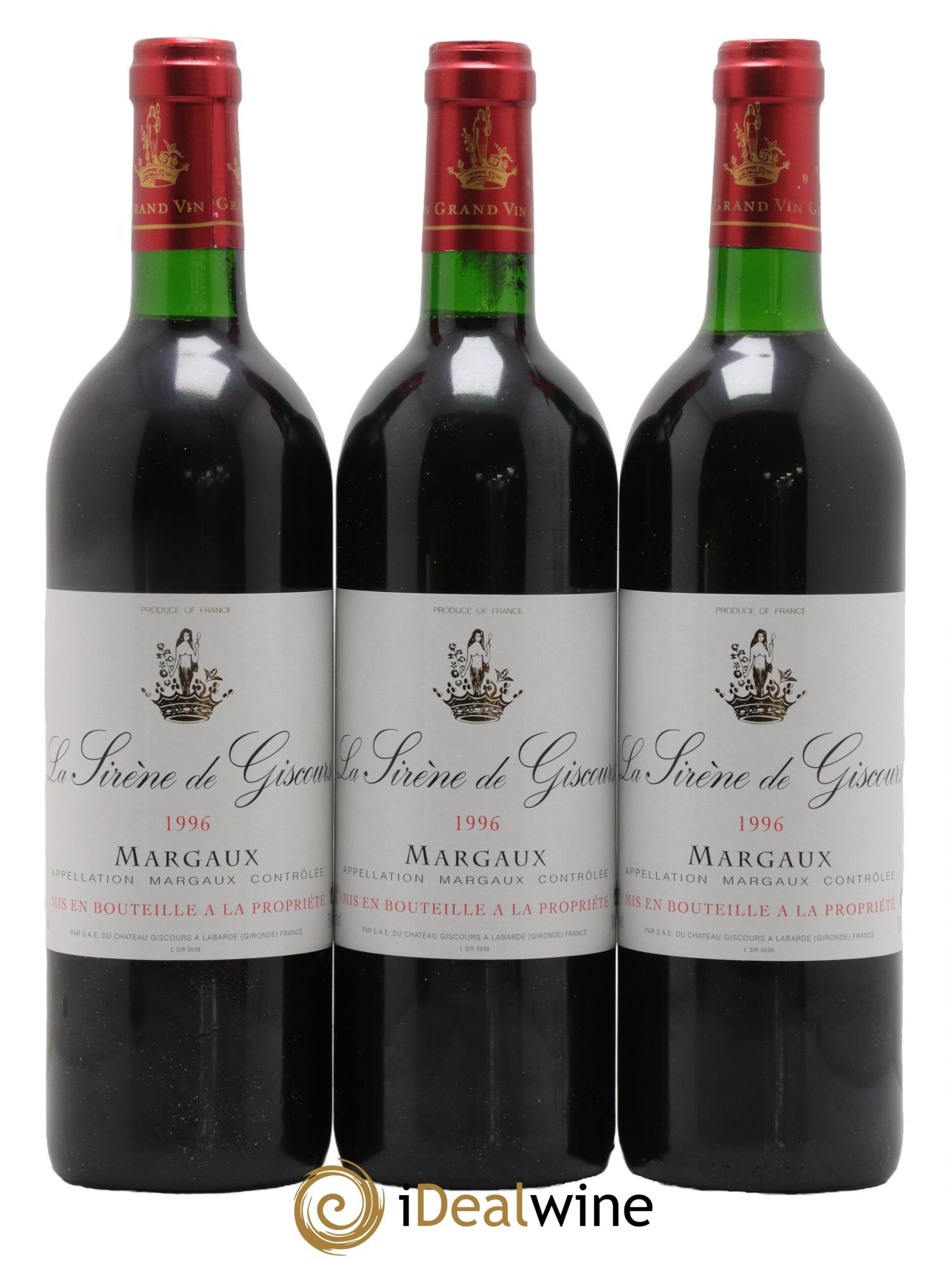 La Sirène de Giscours  1996 - Lot de 12 bouteilles - 2